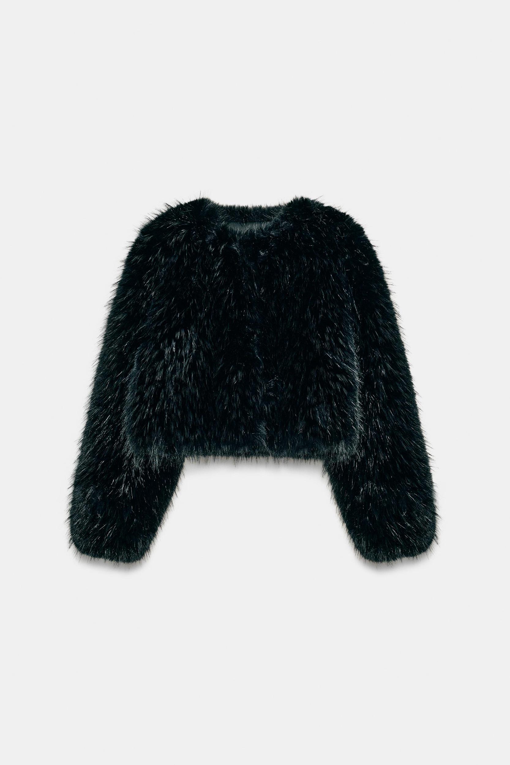 ZW COLLECTION SHORT FAUX FUR COAT Product Image
