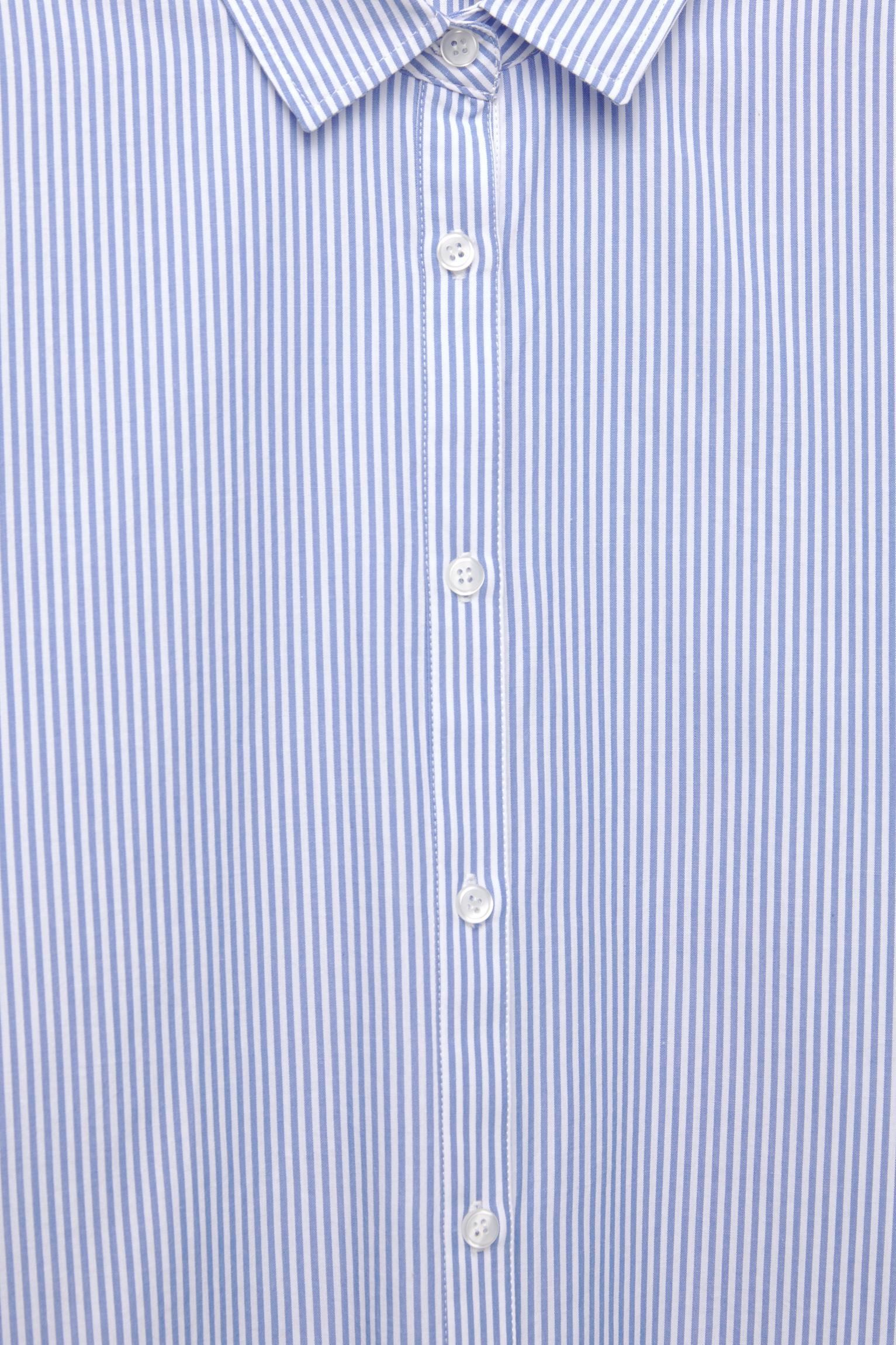 Striped shirt with puff sleeves Product Image