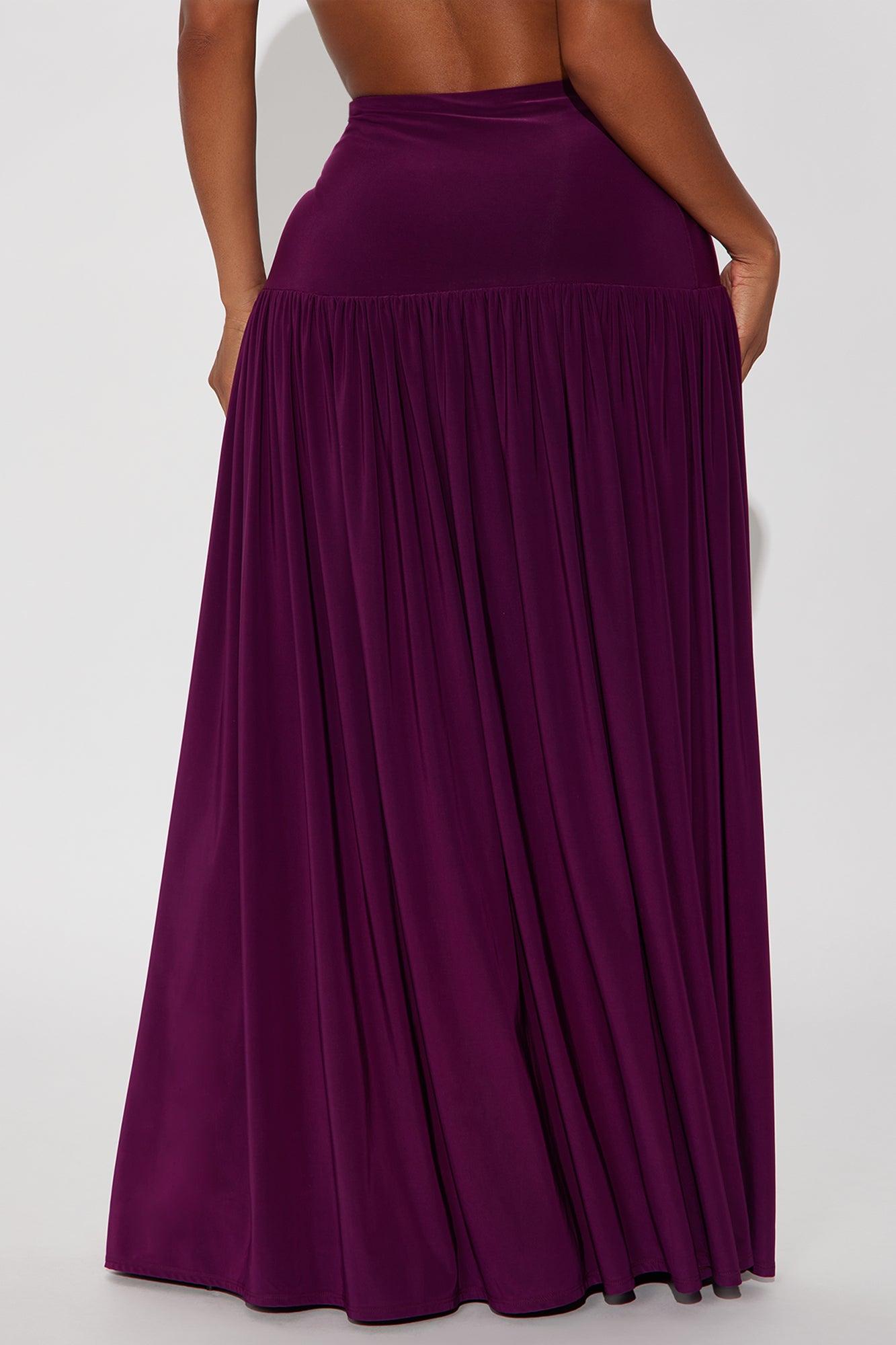 Marnie Tiered Drop Waist Maxi Skirt - Magenta Female Product Image