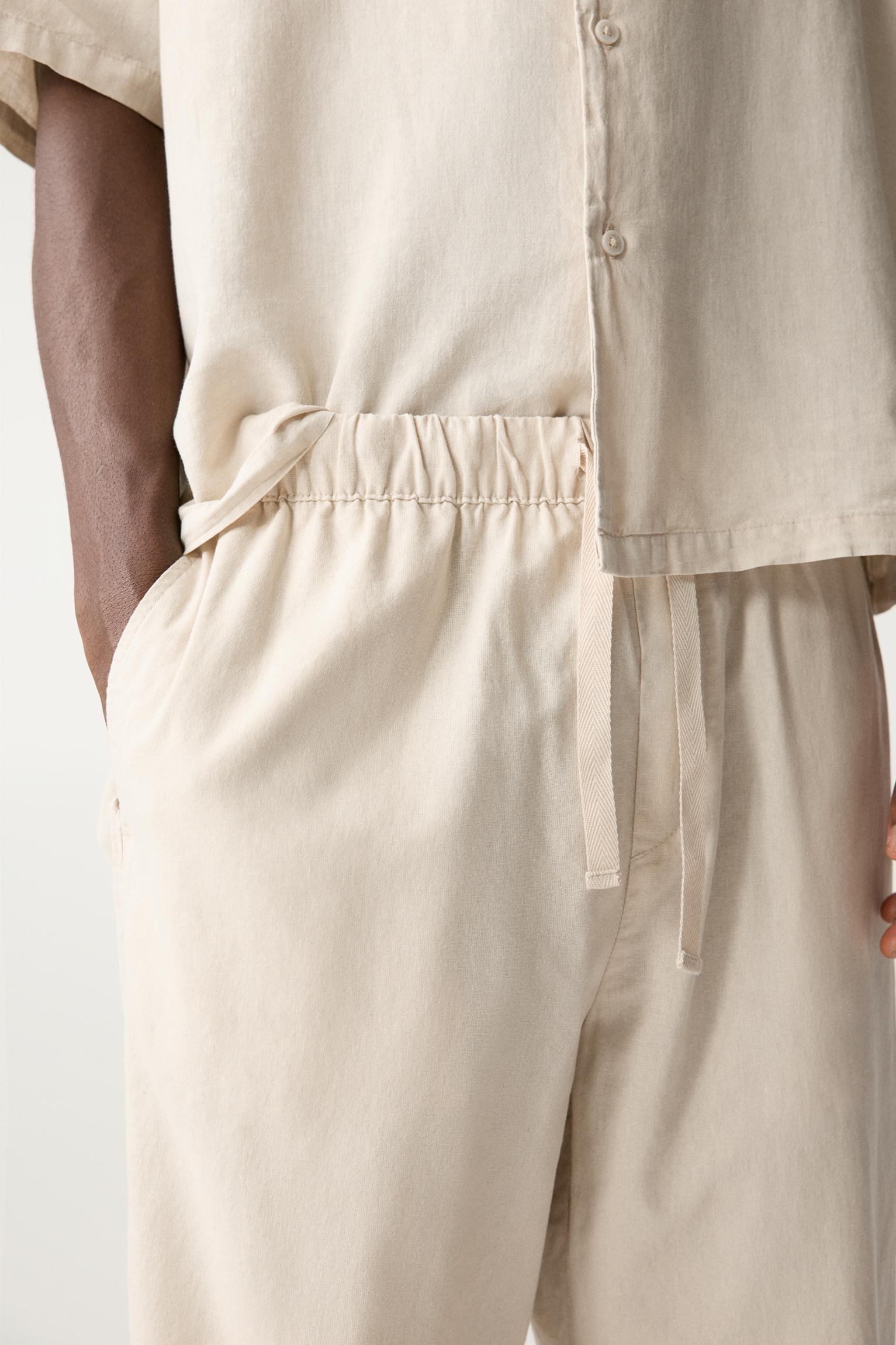 Linen blend sweatpants Product Image