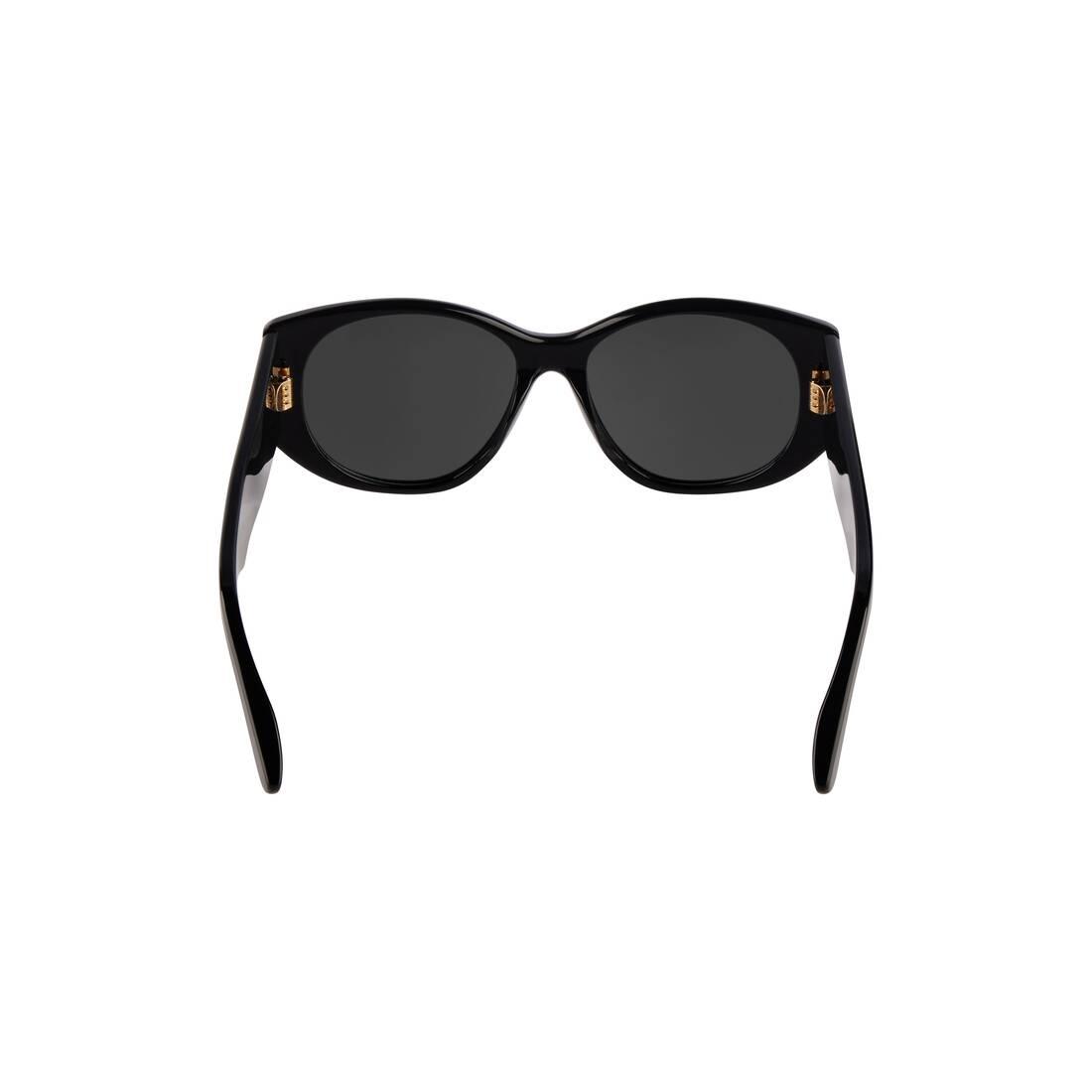 Women's Nano Round Sunglasses in Black Product Image