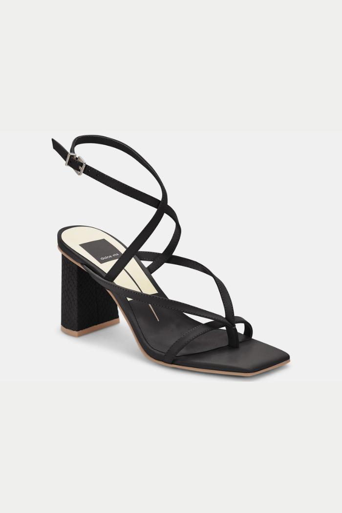 Paroo Heels - Black Leather Product Image