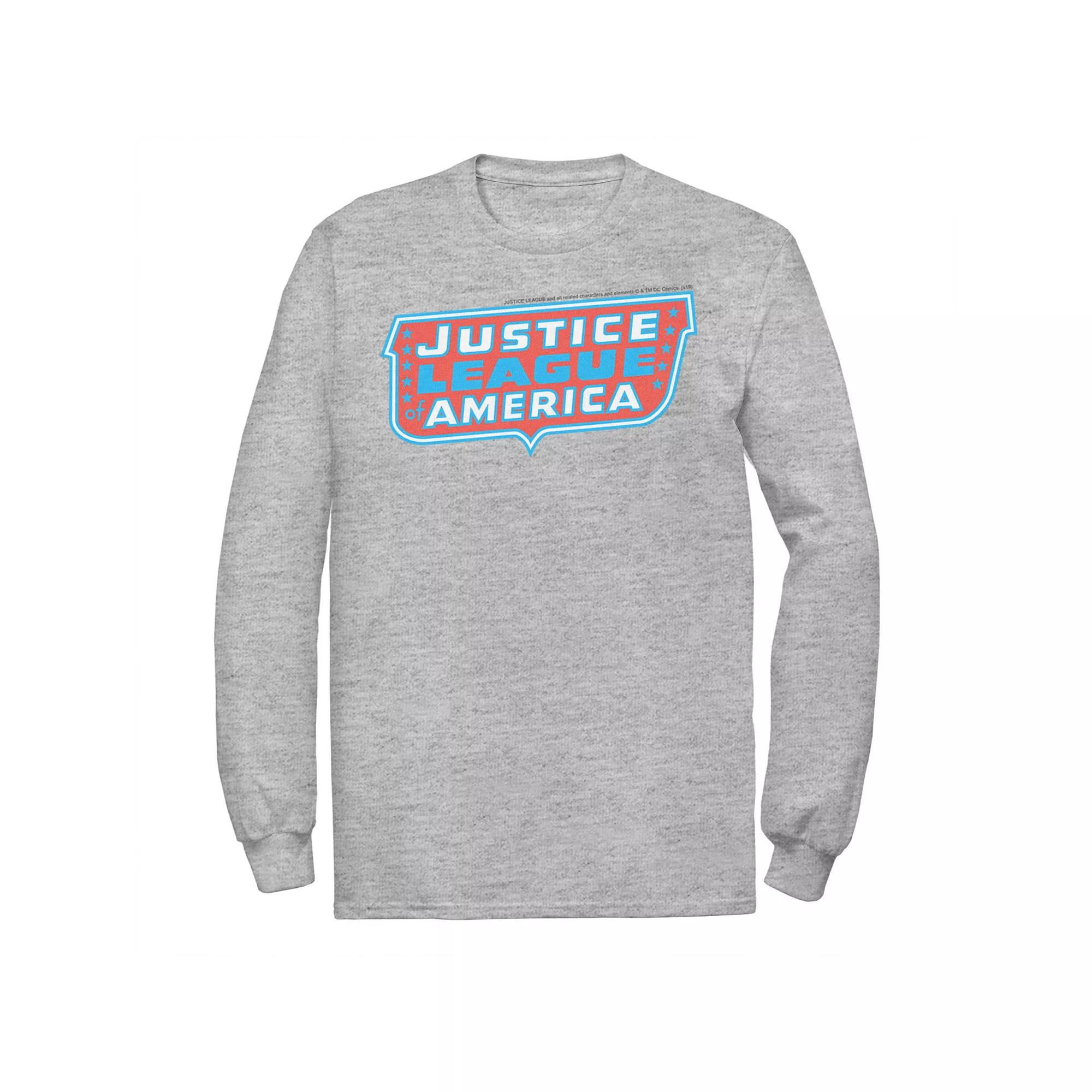 Men's DC Comics Justice League of America Text Poster Logo Tee,  Product Image