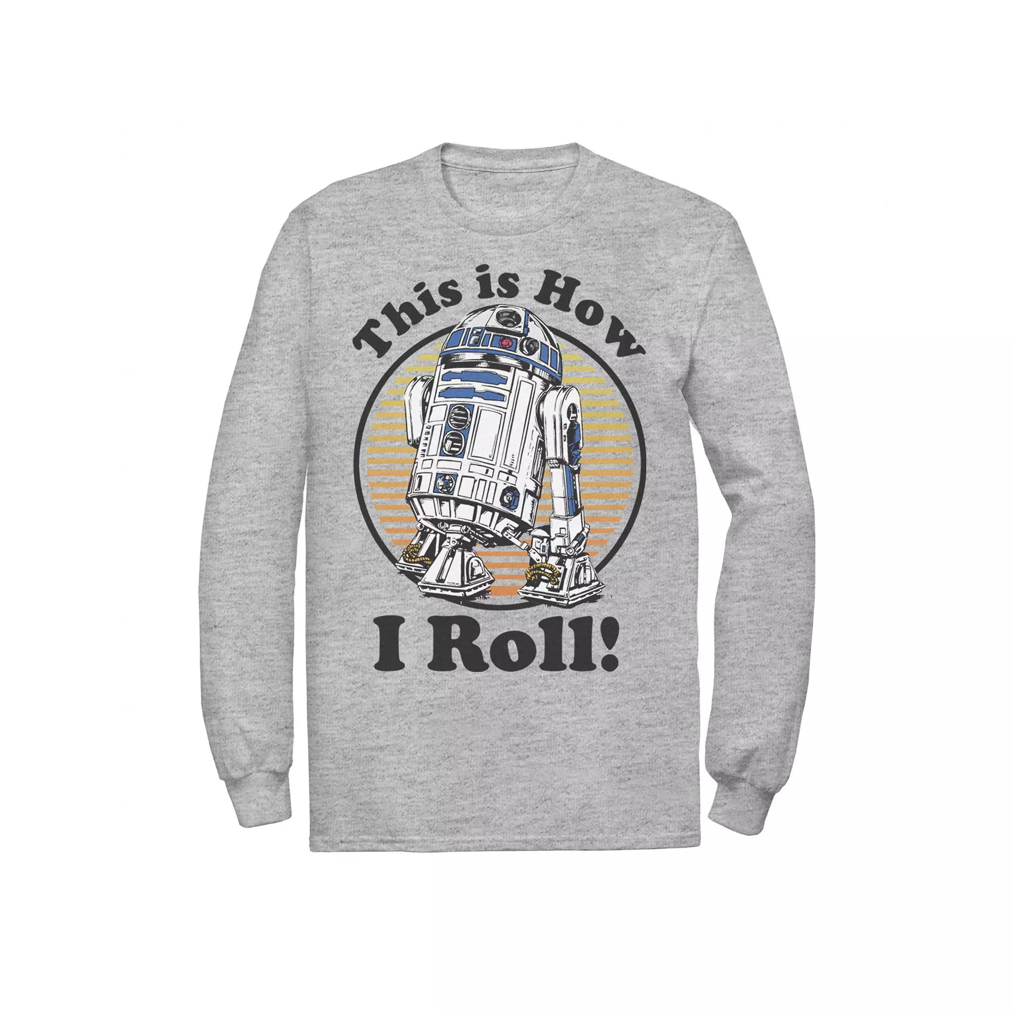 Men's Star Wars C-3PO R2-D2 Besties Badge Long Sleeve Graphic Tee,  Product Image