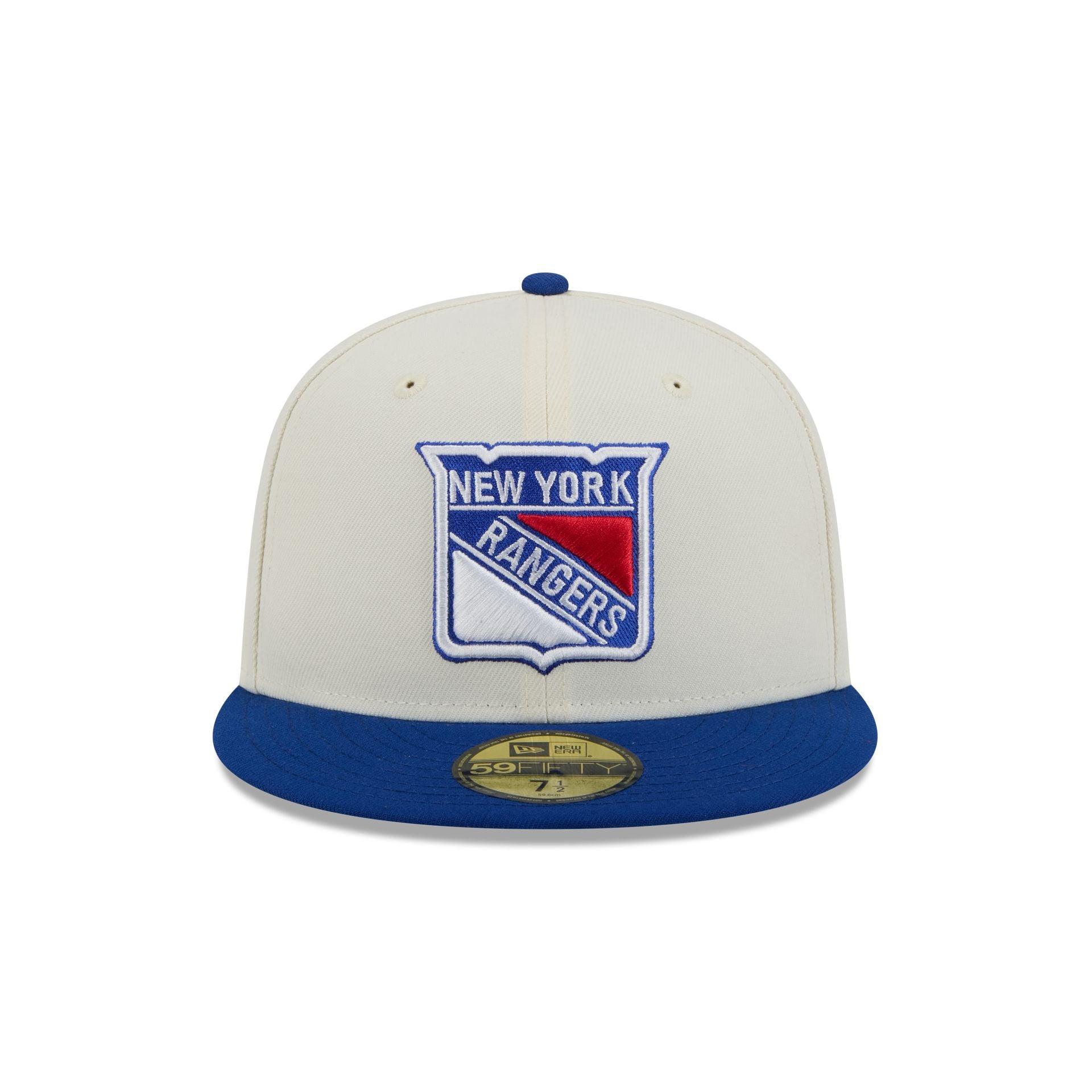 New York Rangers Chrome White 59FIFTY Fitted Hat Male Product Image