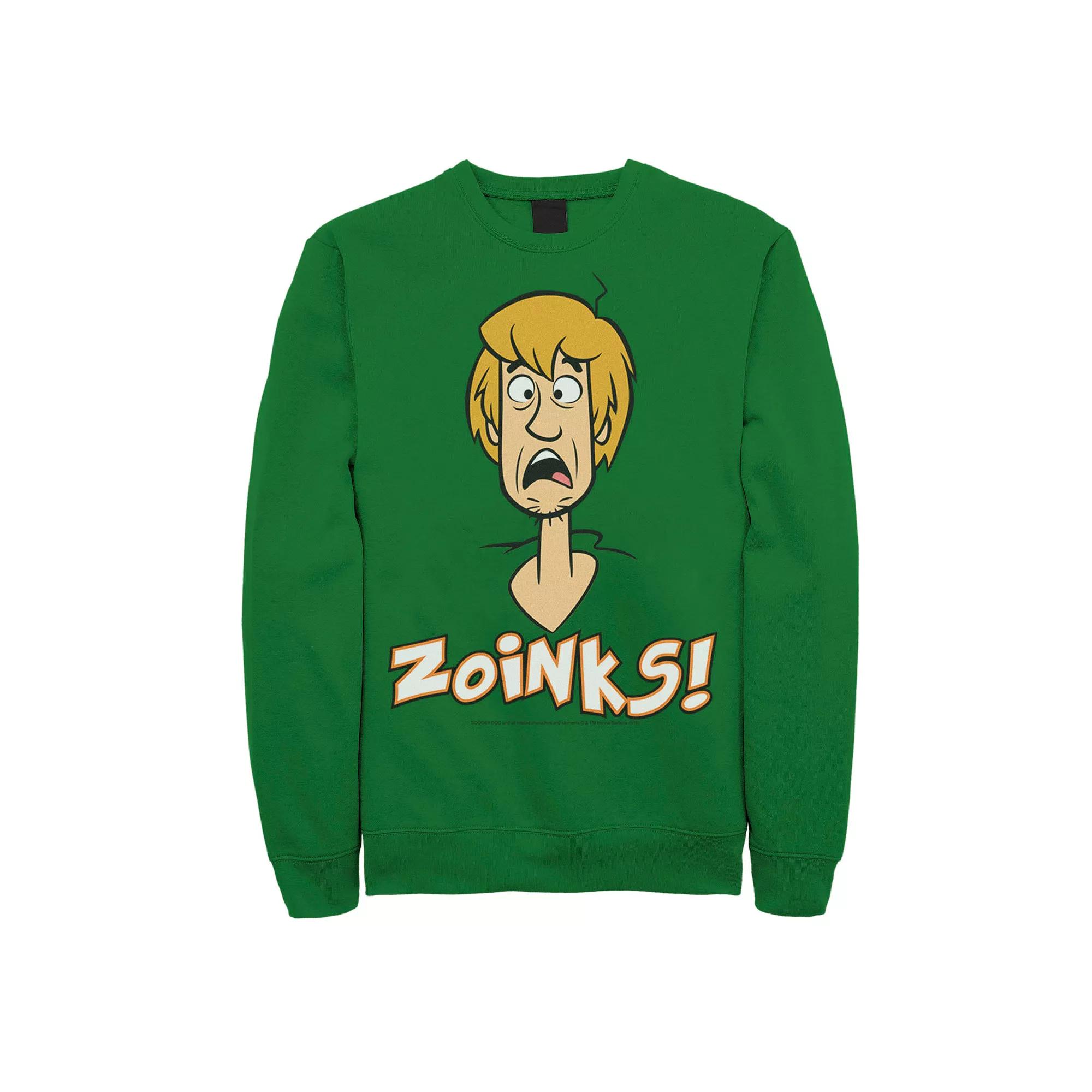 Men's Scooby-Doo Shaggy Zoinks Scared Portrait Sweatshirt, Size: Medium, Kelly Product Image
