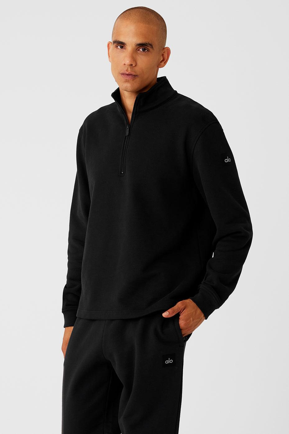 Renown Heavy Weight 1/4 Zip - Black Male Product Image