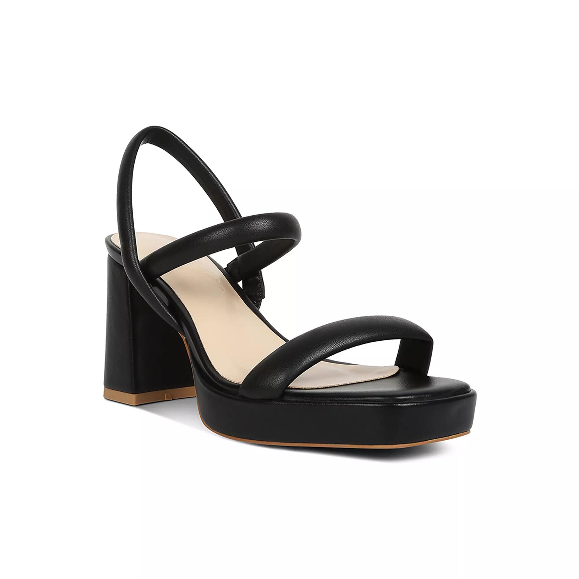 Rag & Co Joslyn Women's Slingback Block Heel Sandals, Size: 9, Black Product Image