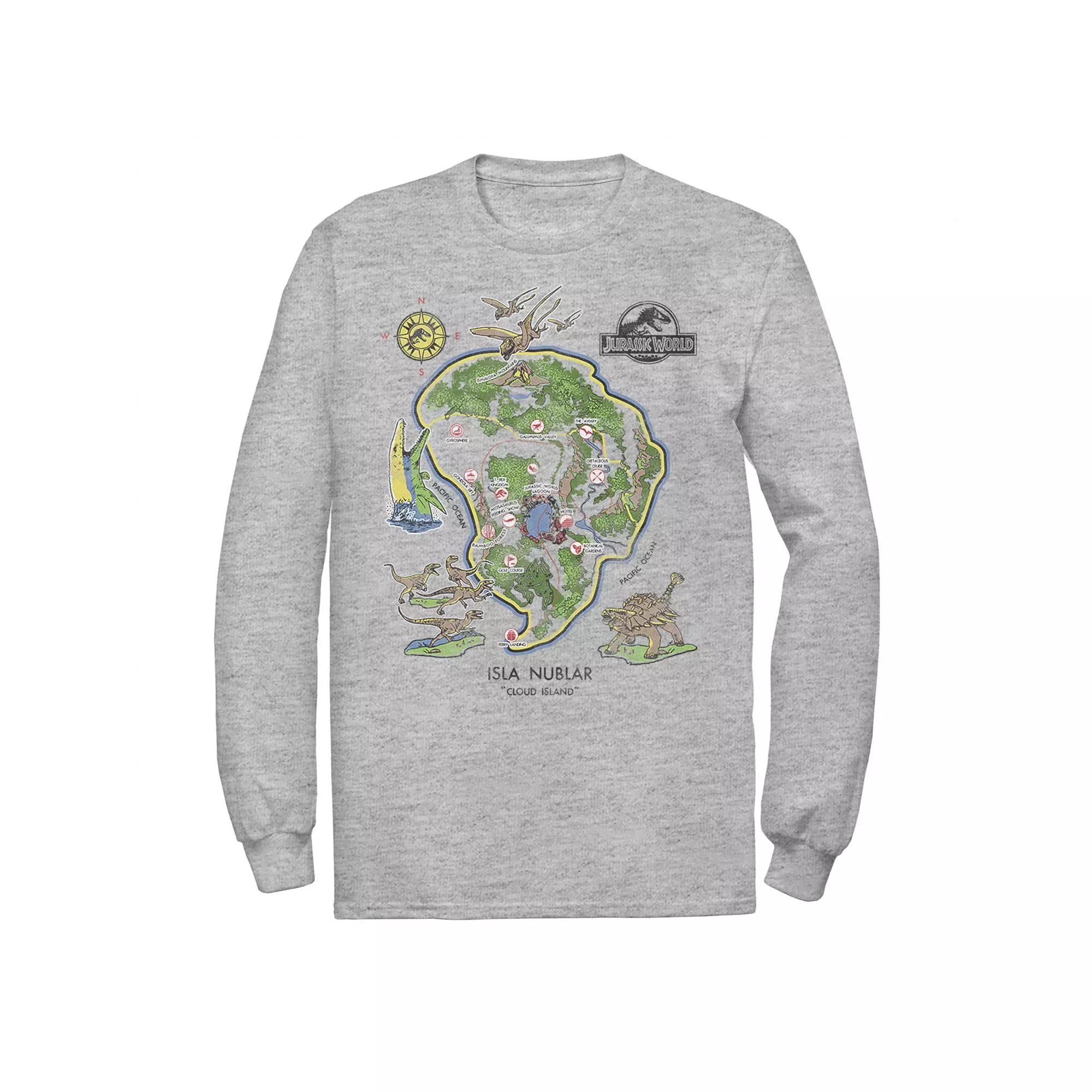 Men's Jurassic World Isla Nublar Map Graphic Tee,  Product Image
