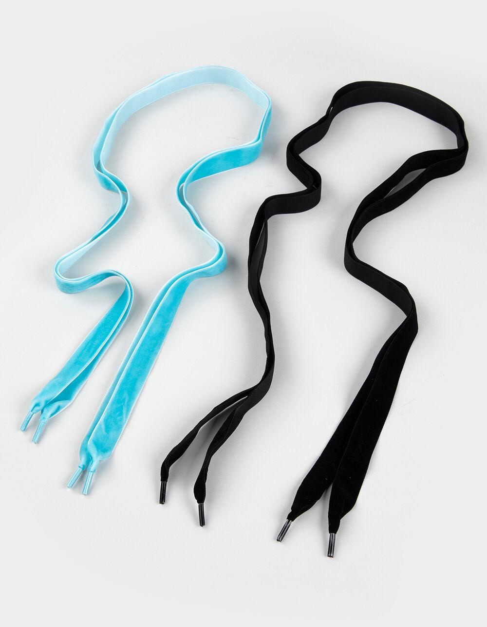 FULL TILT 2 Pack Velvet Shoelaces - BLK/BLUE Product Image