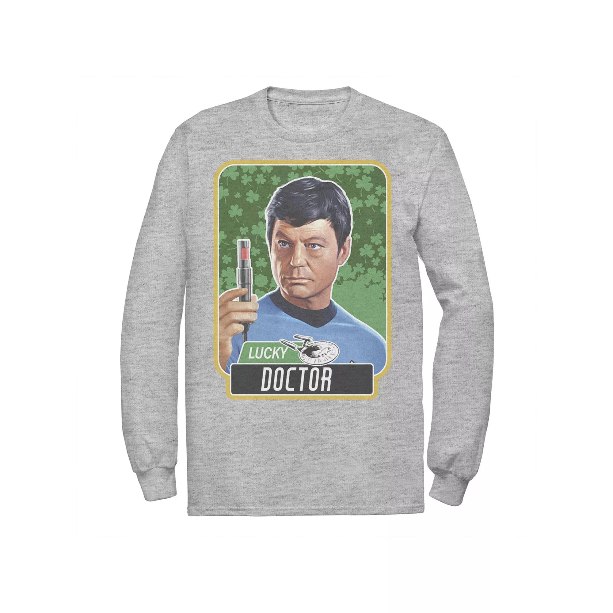 Men's Star Trek Next Generation St. Patty's McCoy Tee, Size: XXL, Athletic Grey Product Image