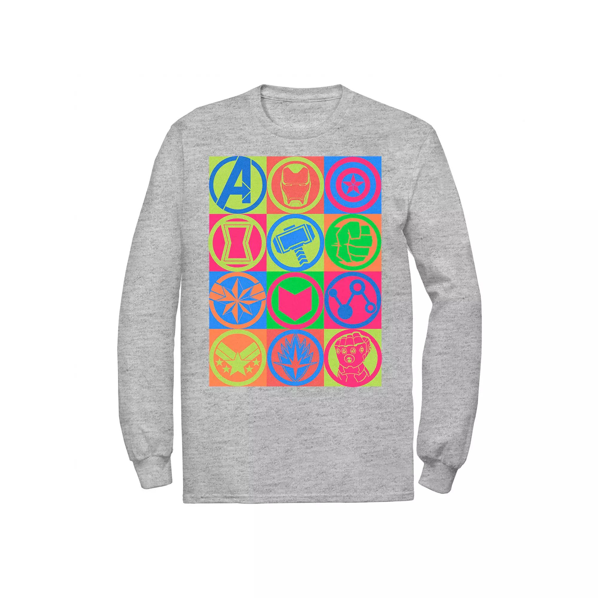 Men's Marvel Avengers: Endgame Colorful Symbol Box Up Tee,  Product Image