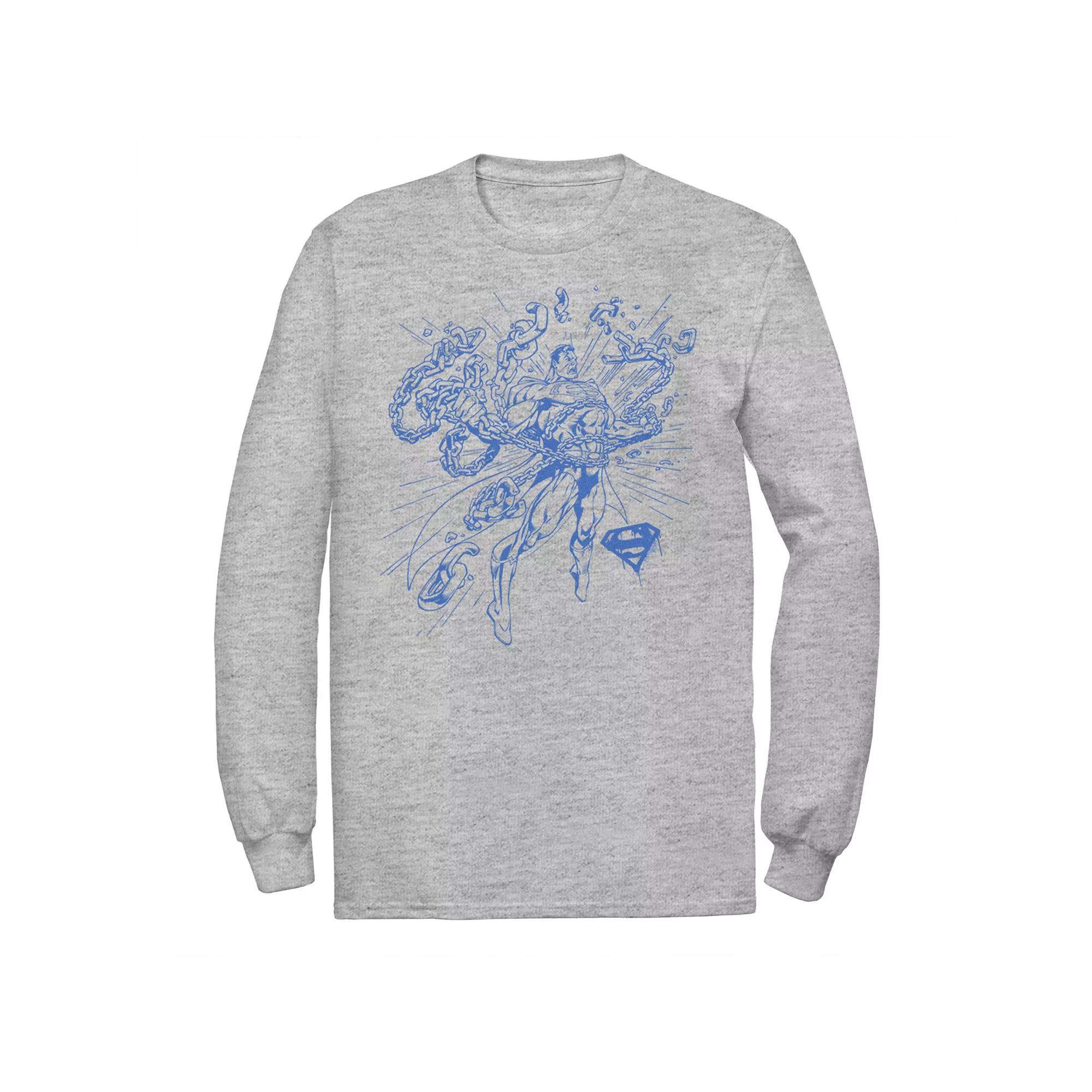 Big & Tall Tom and Jerry Simple Portrait Logo Long Sleeve Graphic Tee, Men's, Size: 3XL Tall, Athletic Grey Product Image