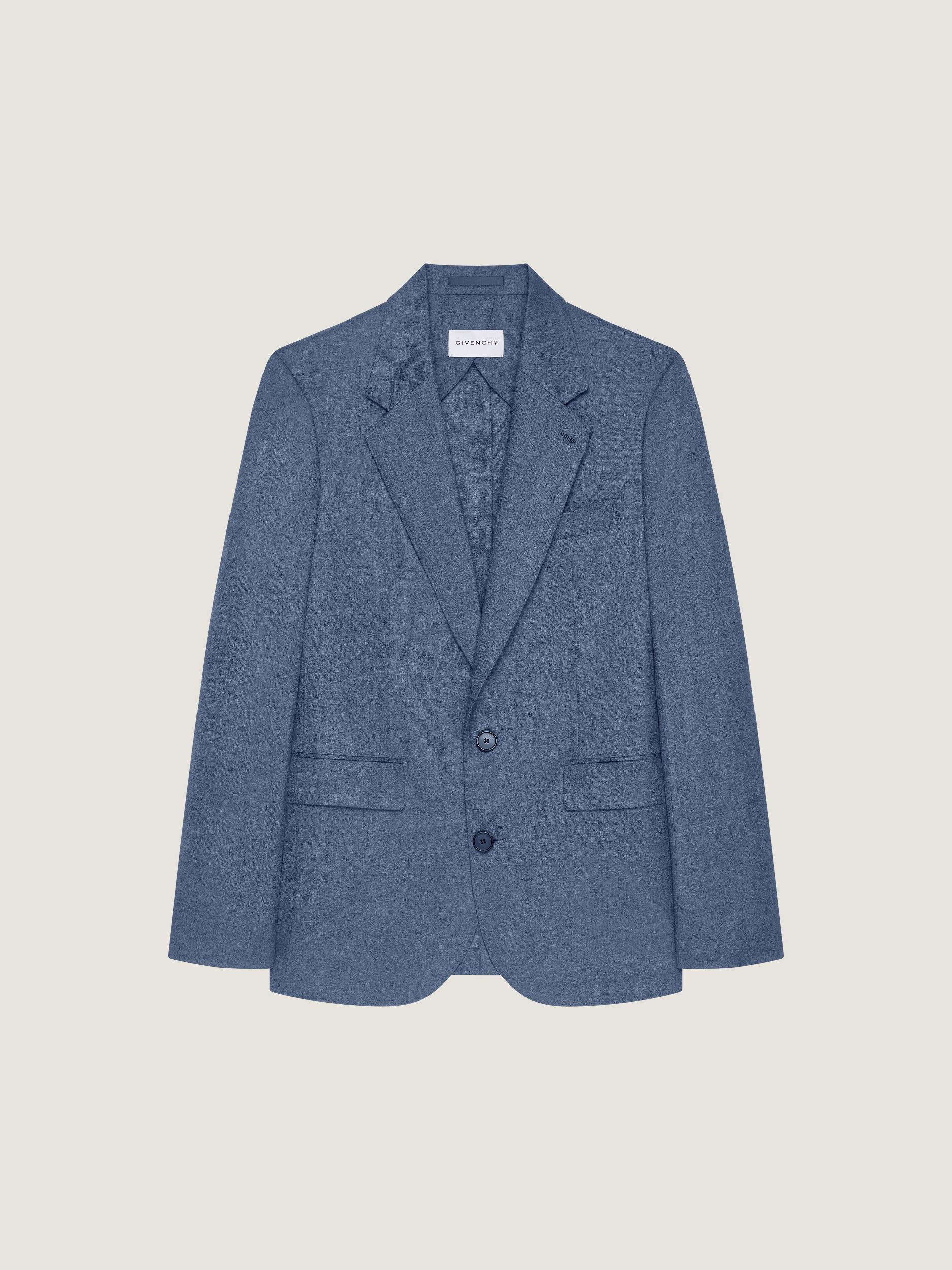 Deconstructed single breasted jacket in flannel Product Image