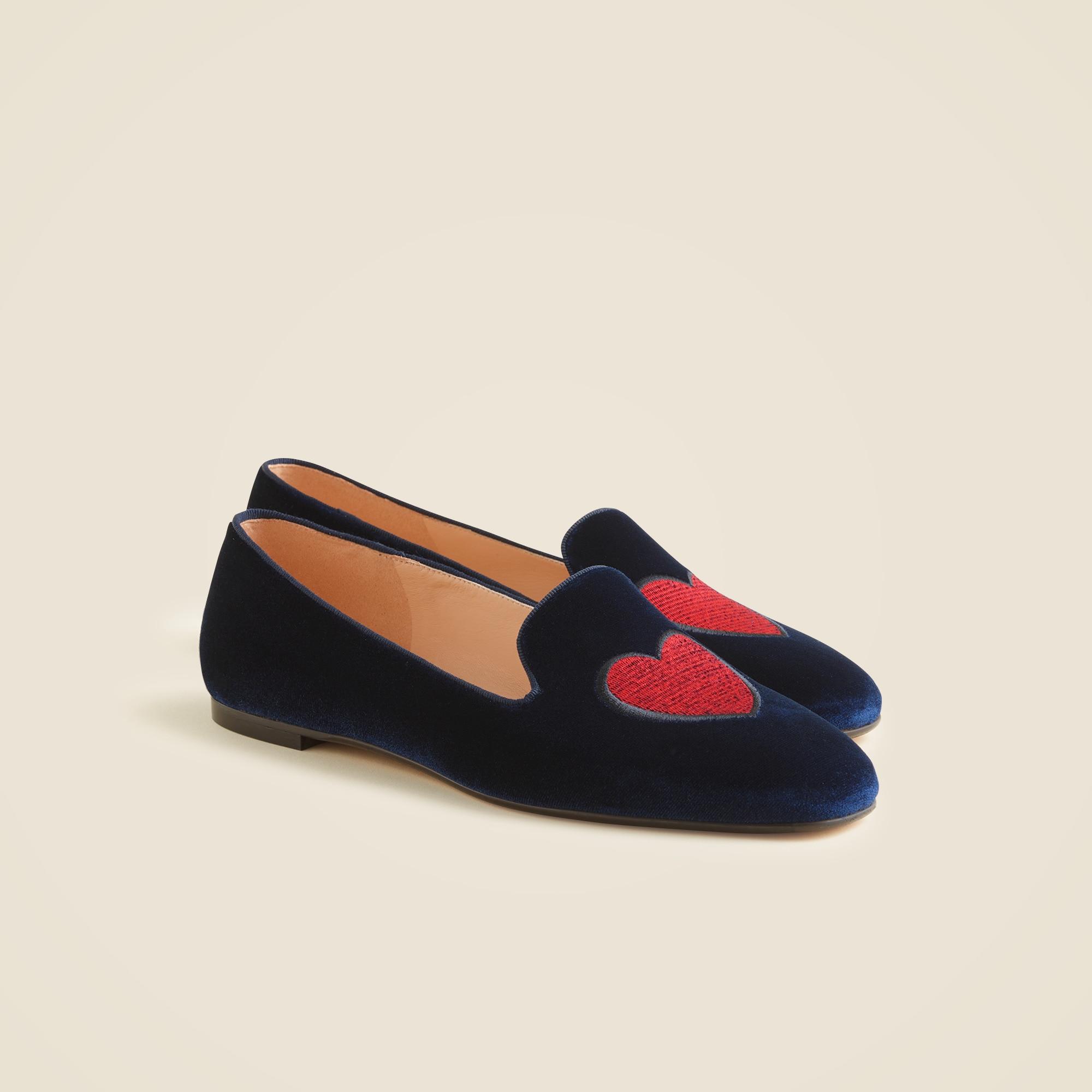 Made-in-Italy smoking slippers in embroidered velvet Product Image