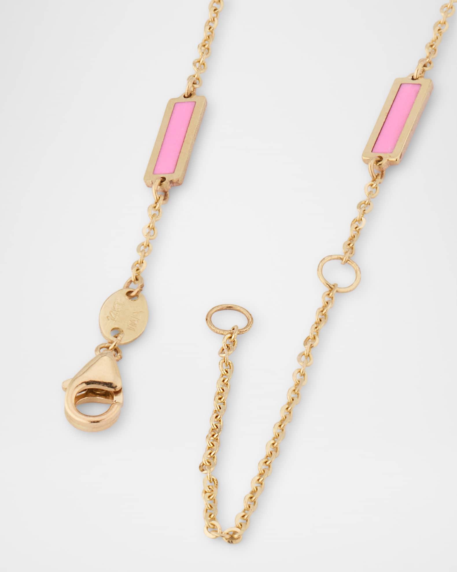 14K Yellow Gold 17-Station Inlay Necklace  Product Image