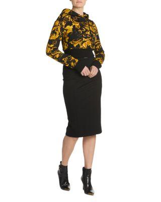 Acanthus Print Cropped Hoodie Product Image