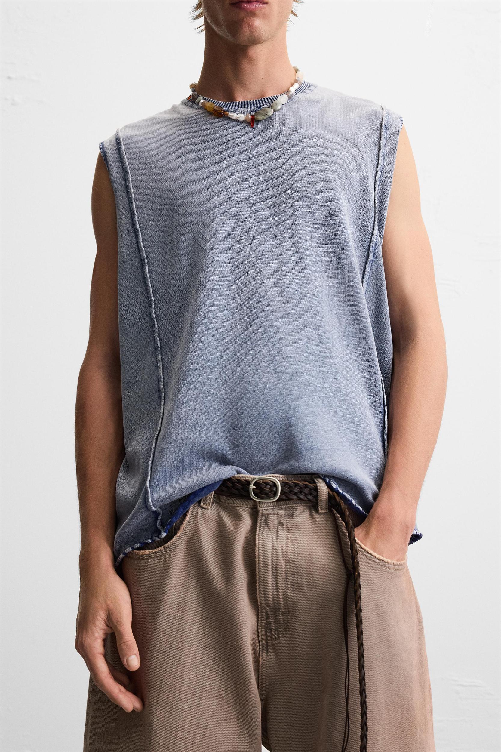 WASHED KNIT TANK TOP Product Image