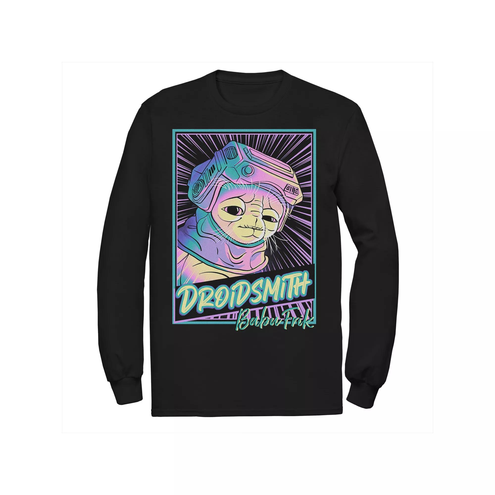 Men's Star Wars: The Rise Of Skywalker Babu Frik Neon Poster Tee,  Product Image