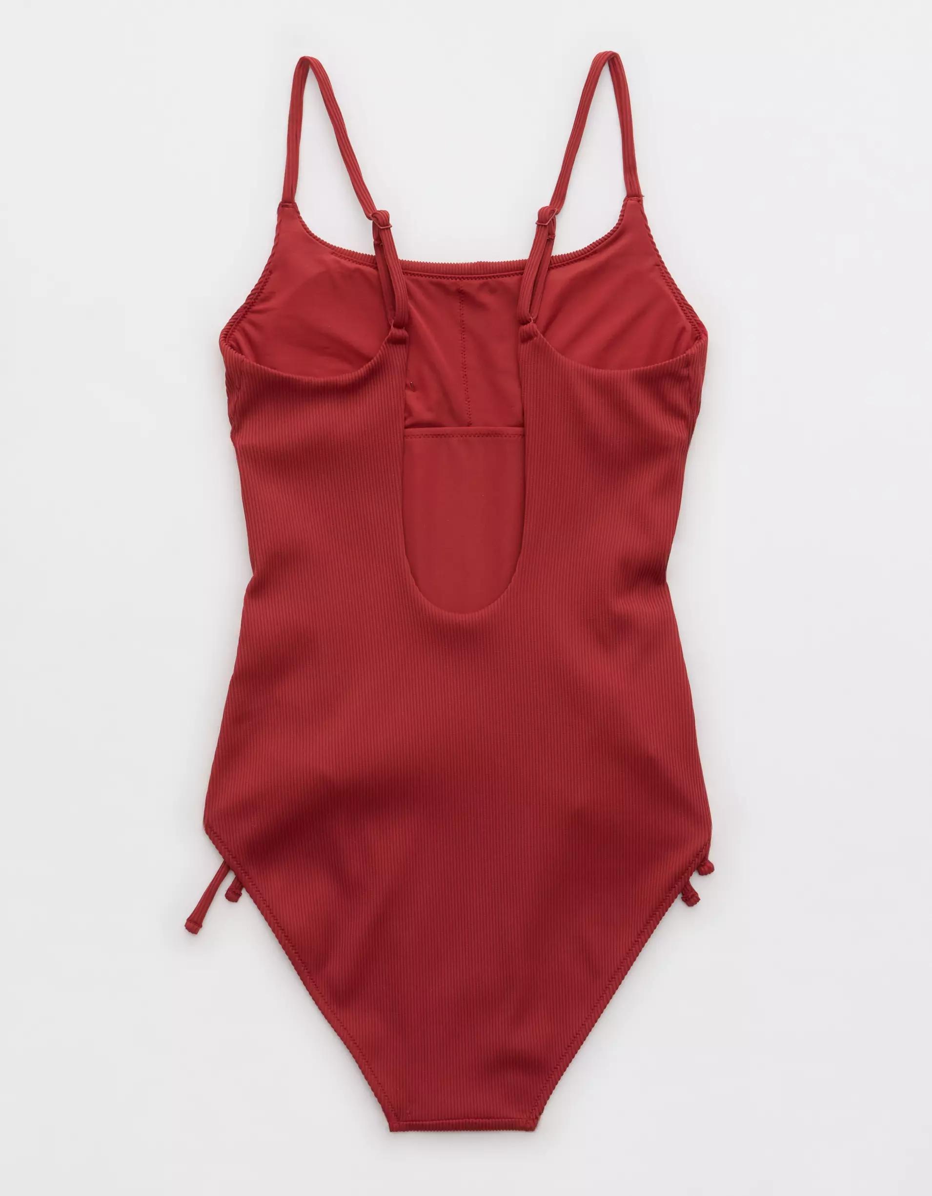 Aerie Ribbed Scoop One Piece Swimsuit Product Image