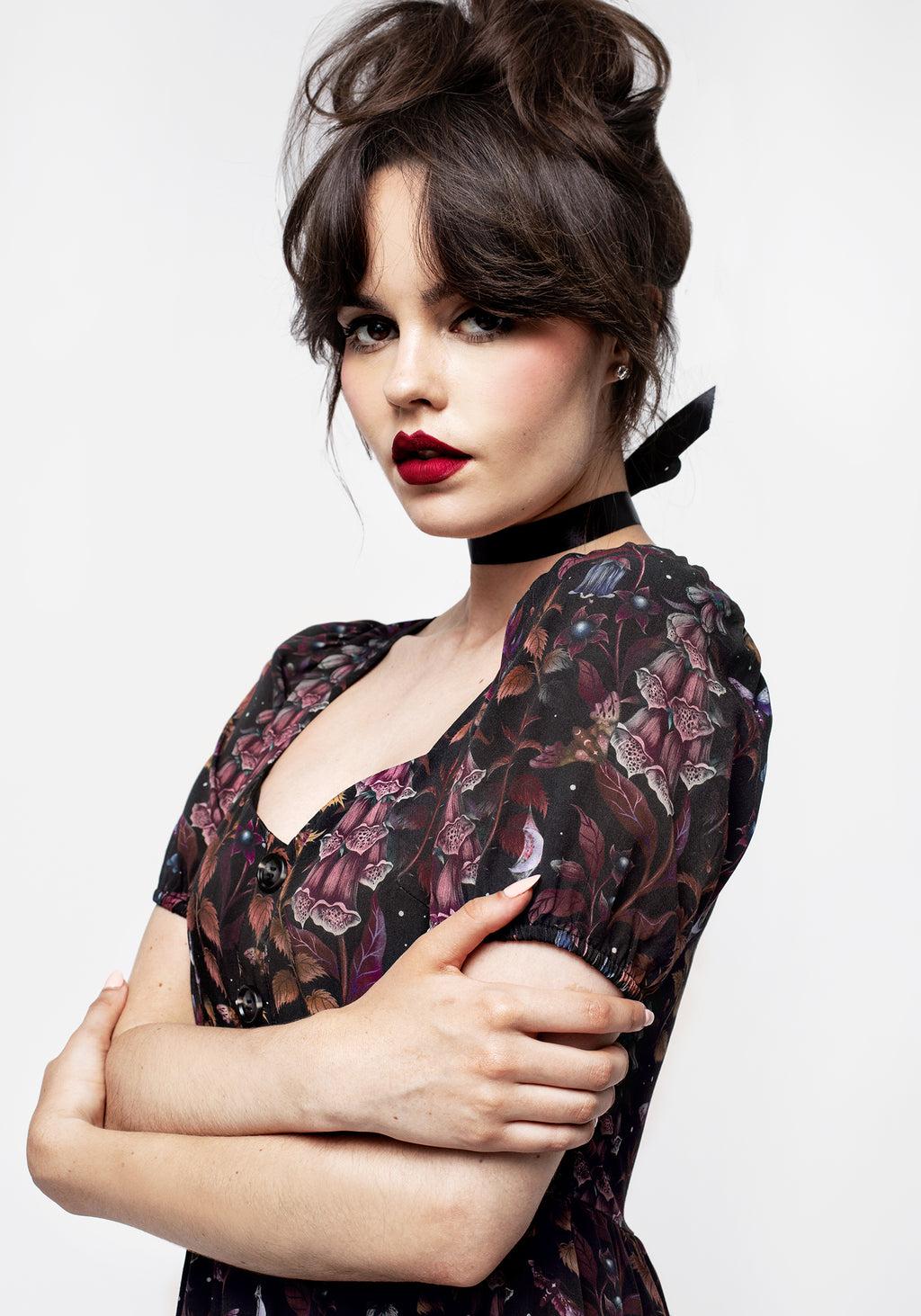 Foxglove Button Detail Midi Dress Product Image