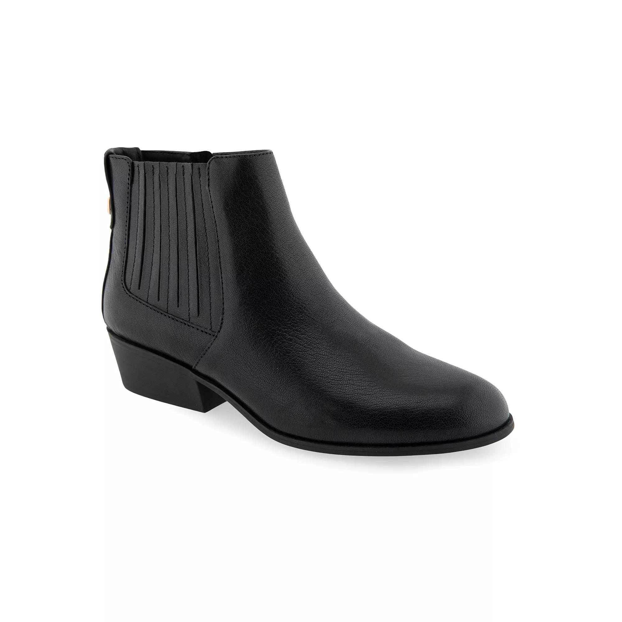 Aerosoles Claus Women's Western Ankle Boots, Size: 7.5, Black Two Tone Waxy Product Image