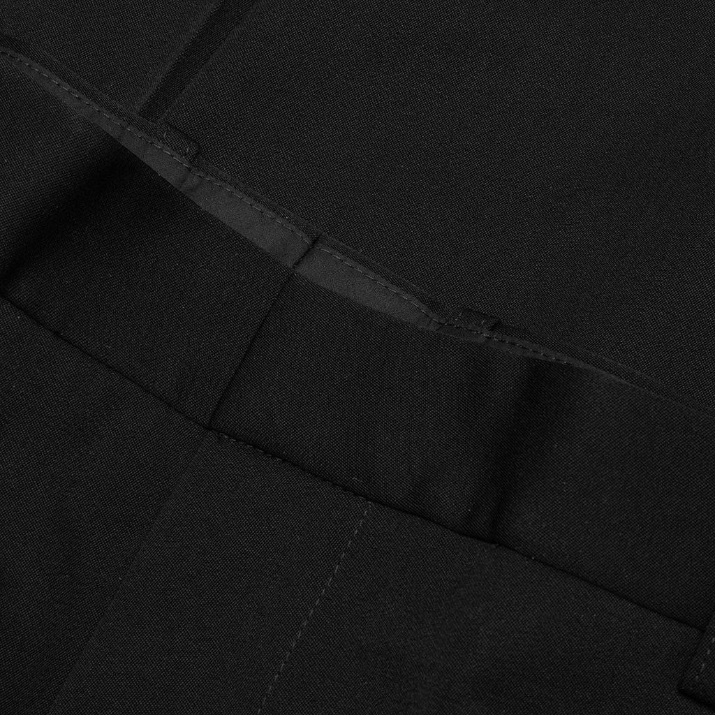 Wide Leg Gabardine Wool Trousers - Black Male Product Image