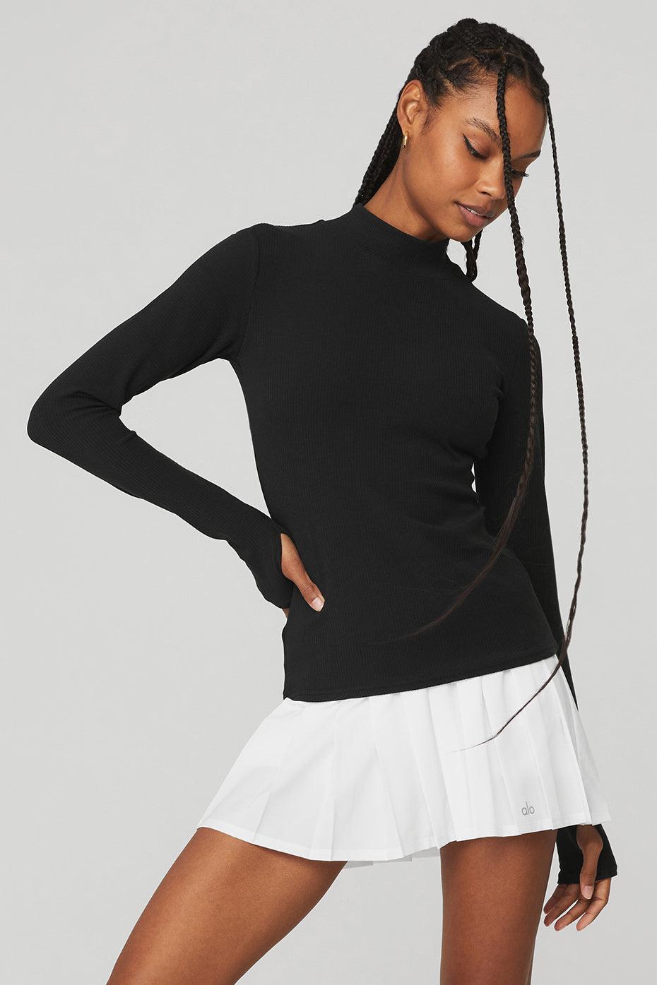 Alo Yoga | Wellness Rib Mock Neck Long Sleeve Jacket Product Image