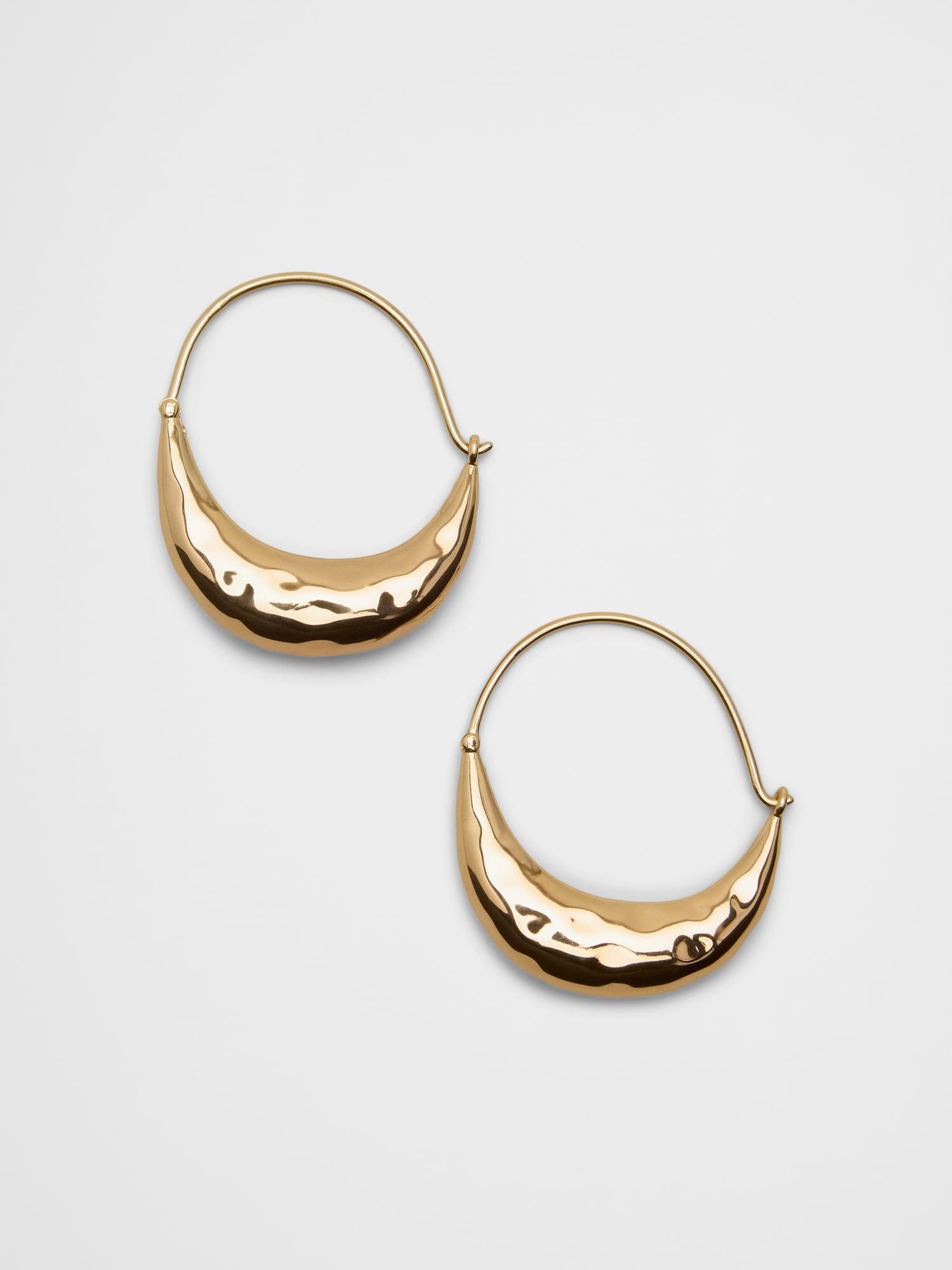 Hammered Flute Earrings Product Image