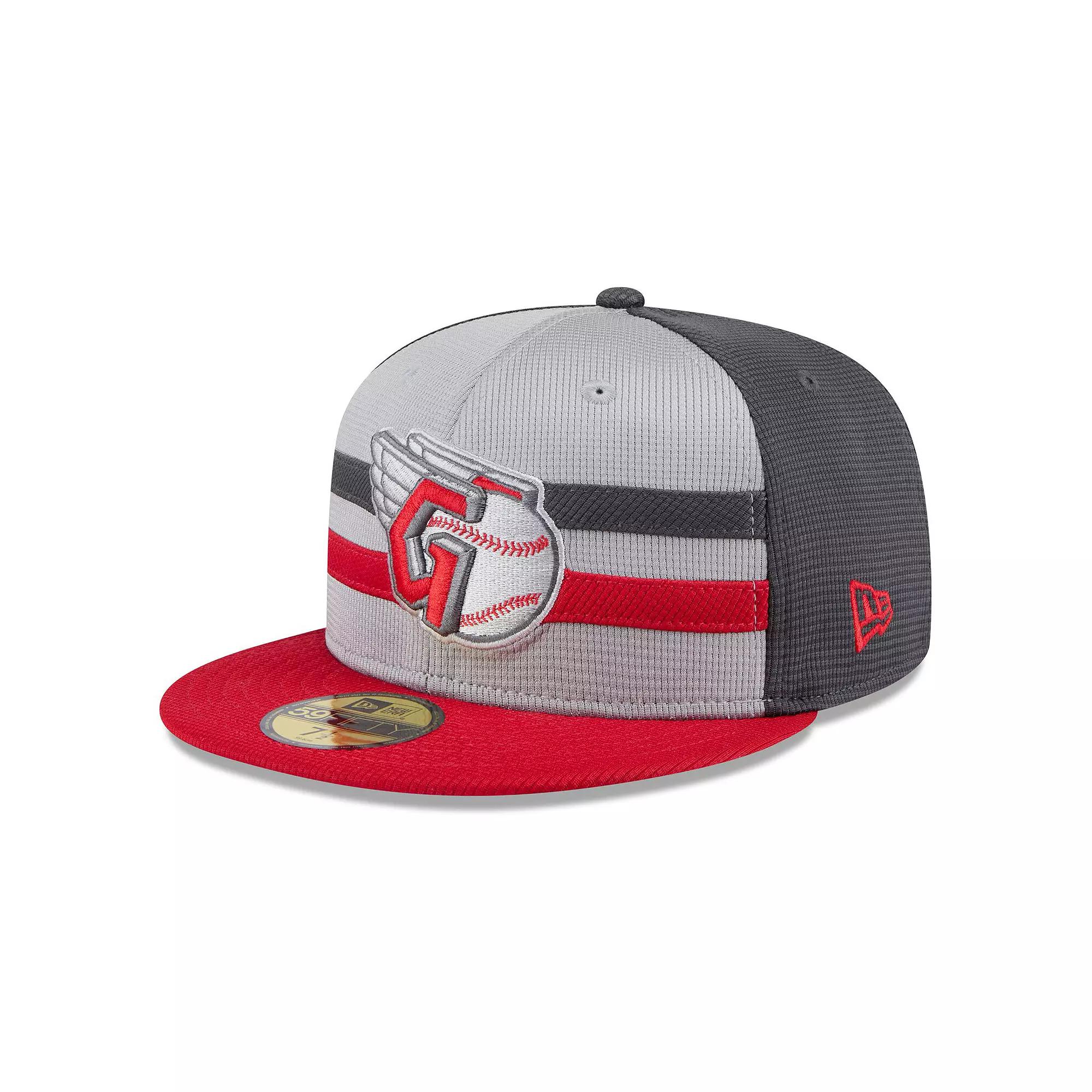 Mens New Era Gray/Red Cleveland Guardians 2025 Batting Practice 59FIFTY Fitted Hat Product Image