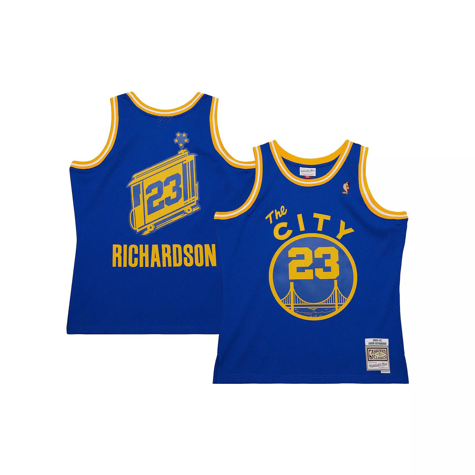 Men's Mitchell & Ness Jason Richardson Royal Golden State Warriors 2004/05 Hardwood Classics Swingman Jersey, Size: Small, Blue Product Image
