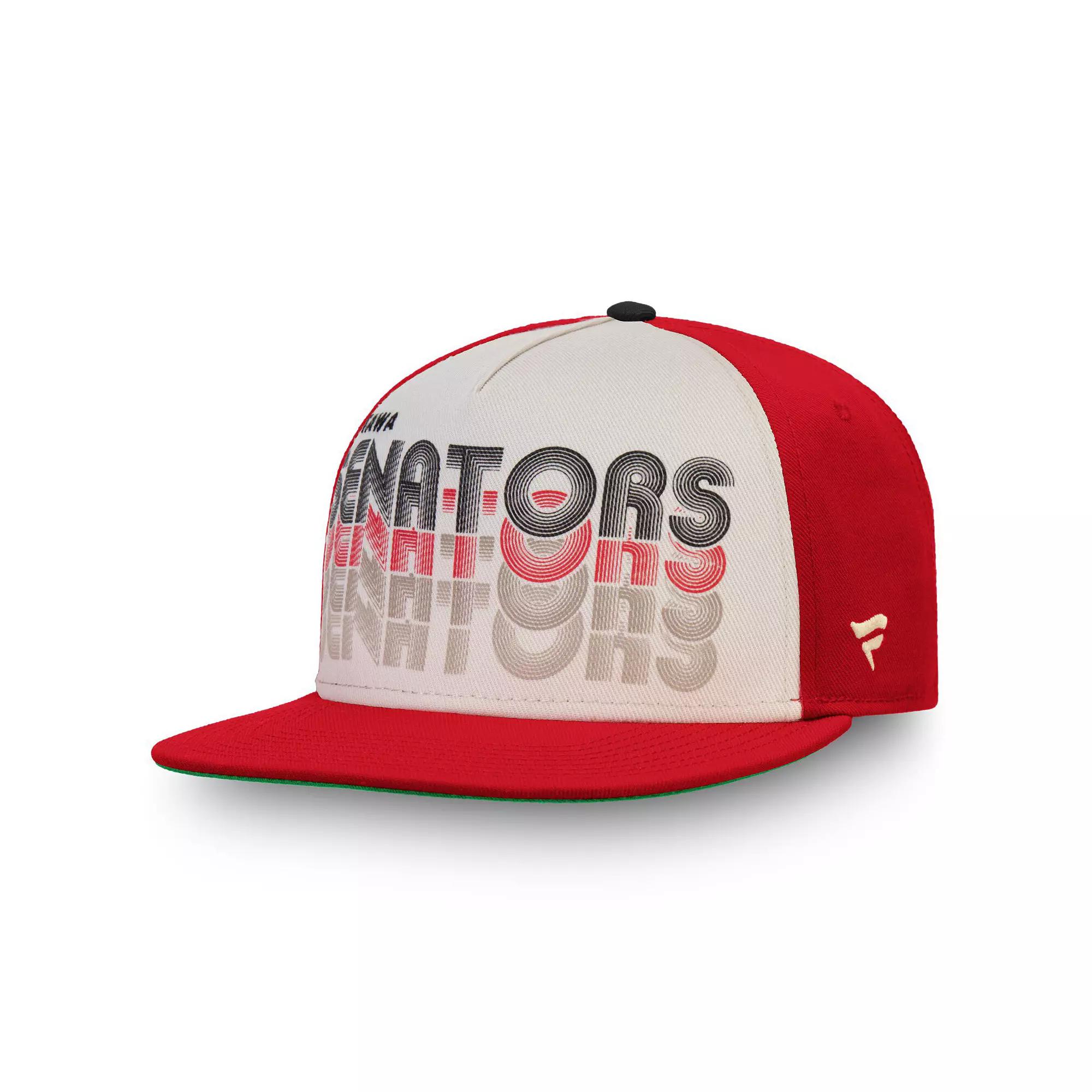 Men's Fanatics Cream/Red Ottawa Senators True Classic Snapback Hat, Sen Beige Product Image
