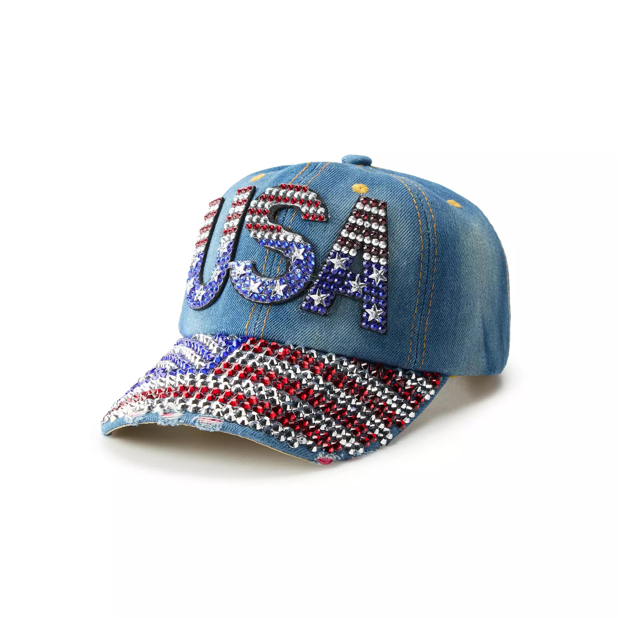 Women's Collection XIIX USA Flag Baseball Hat, Blue Product Image