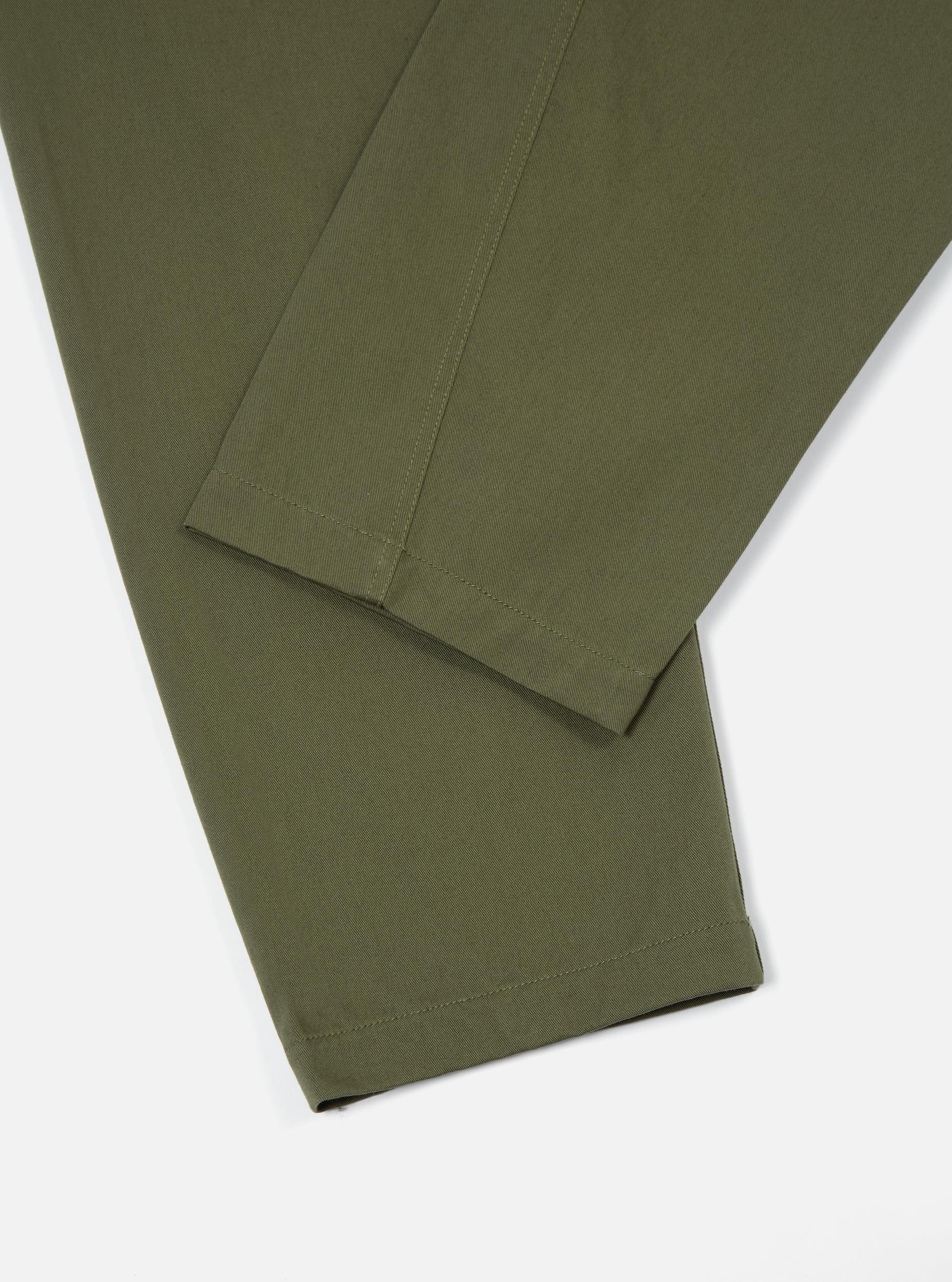 Light Olive Twill Curved Pant Product Image