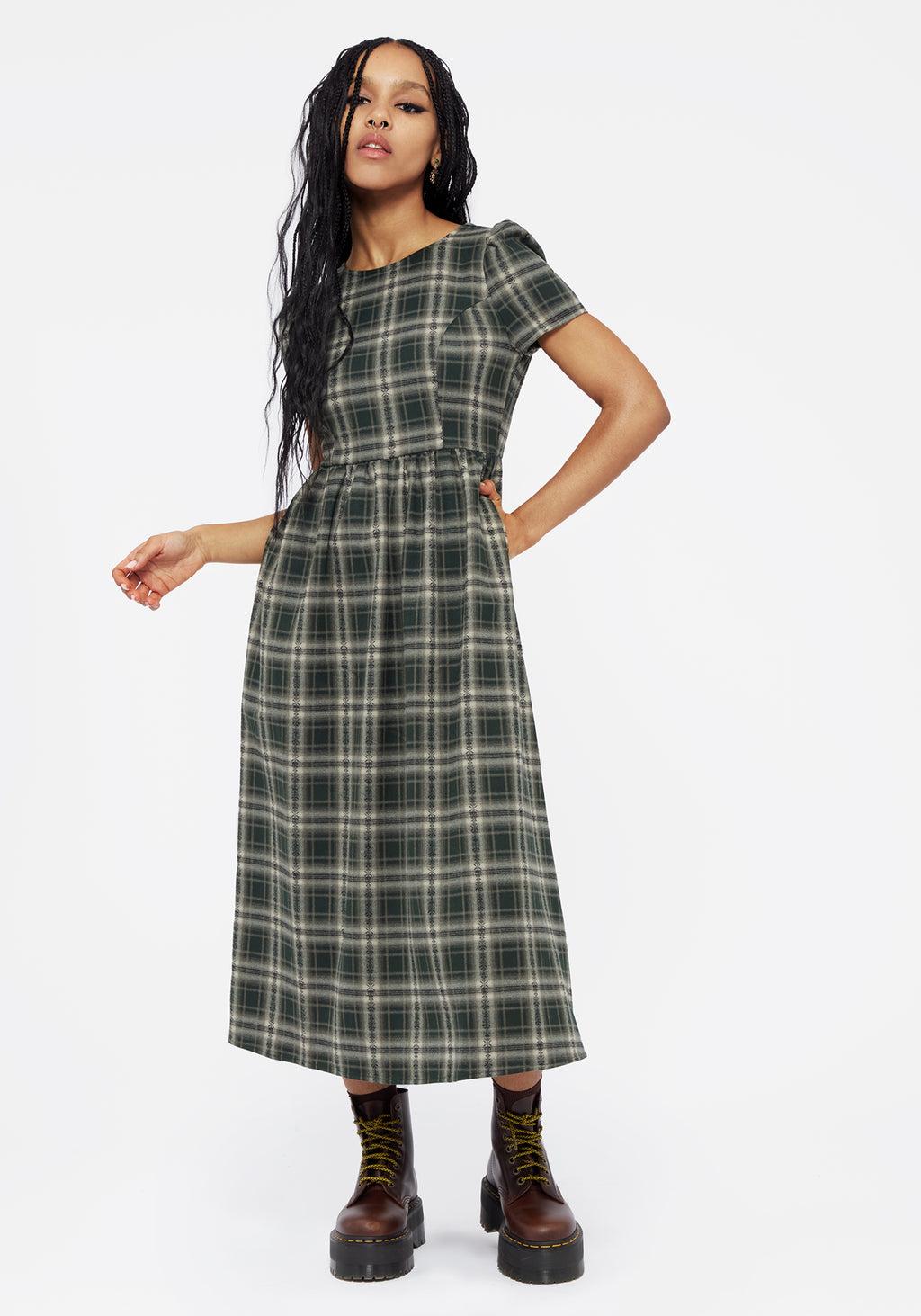 Tulisa Check Midi Dress Product Image