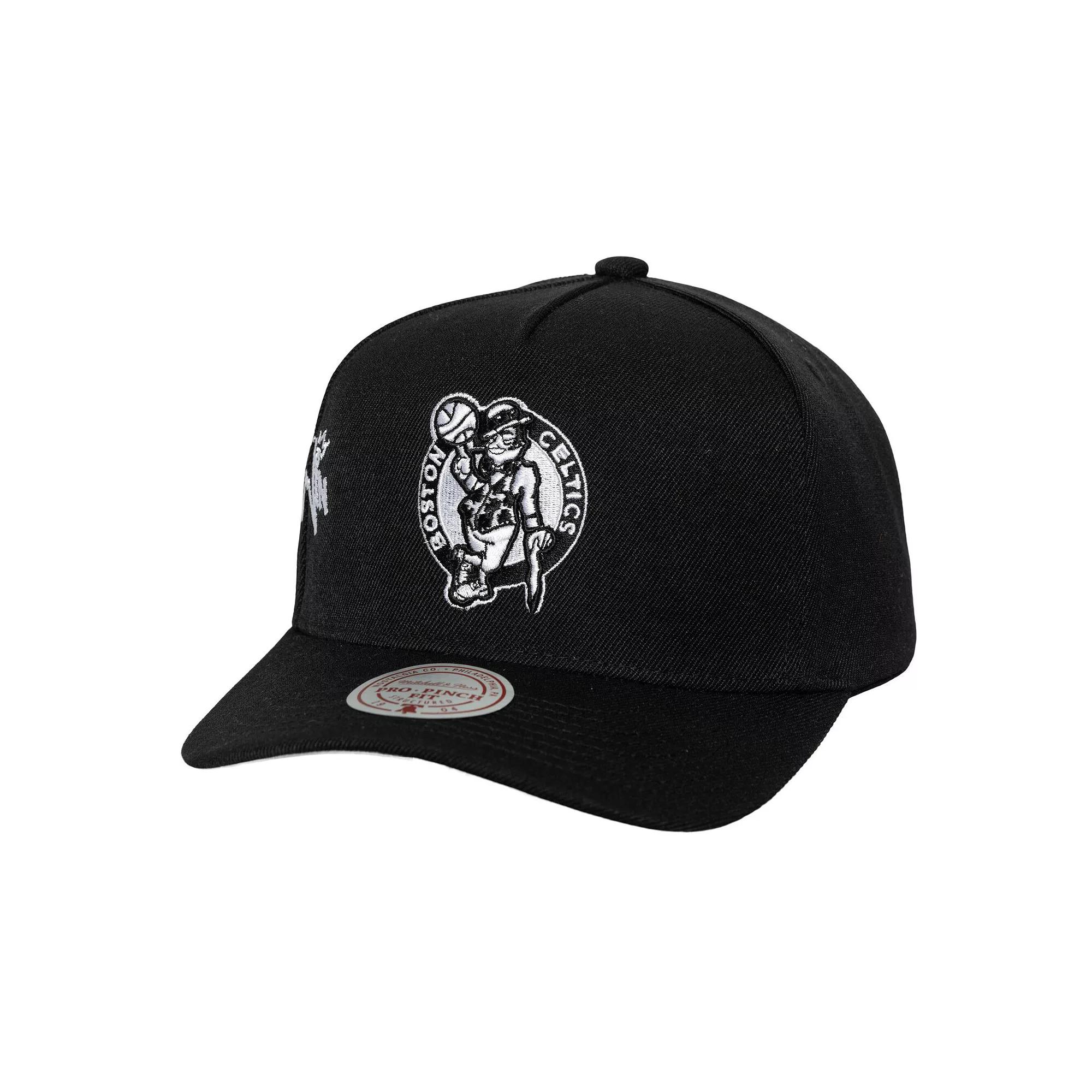 Men's Mitchell & Ness Black Boston Celtics 2008 NBA Finals Born To Win Pro Crown Adjustable Hat Product Image