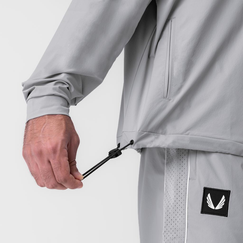 0970. Ripstop Quarter Zip Jacket - Slate Grey Product Image