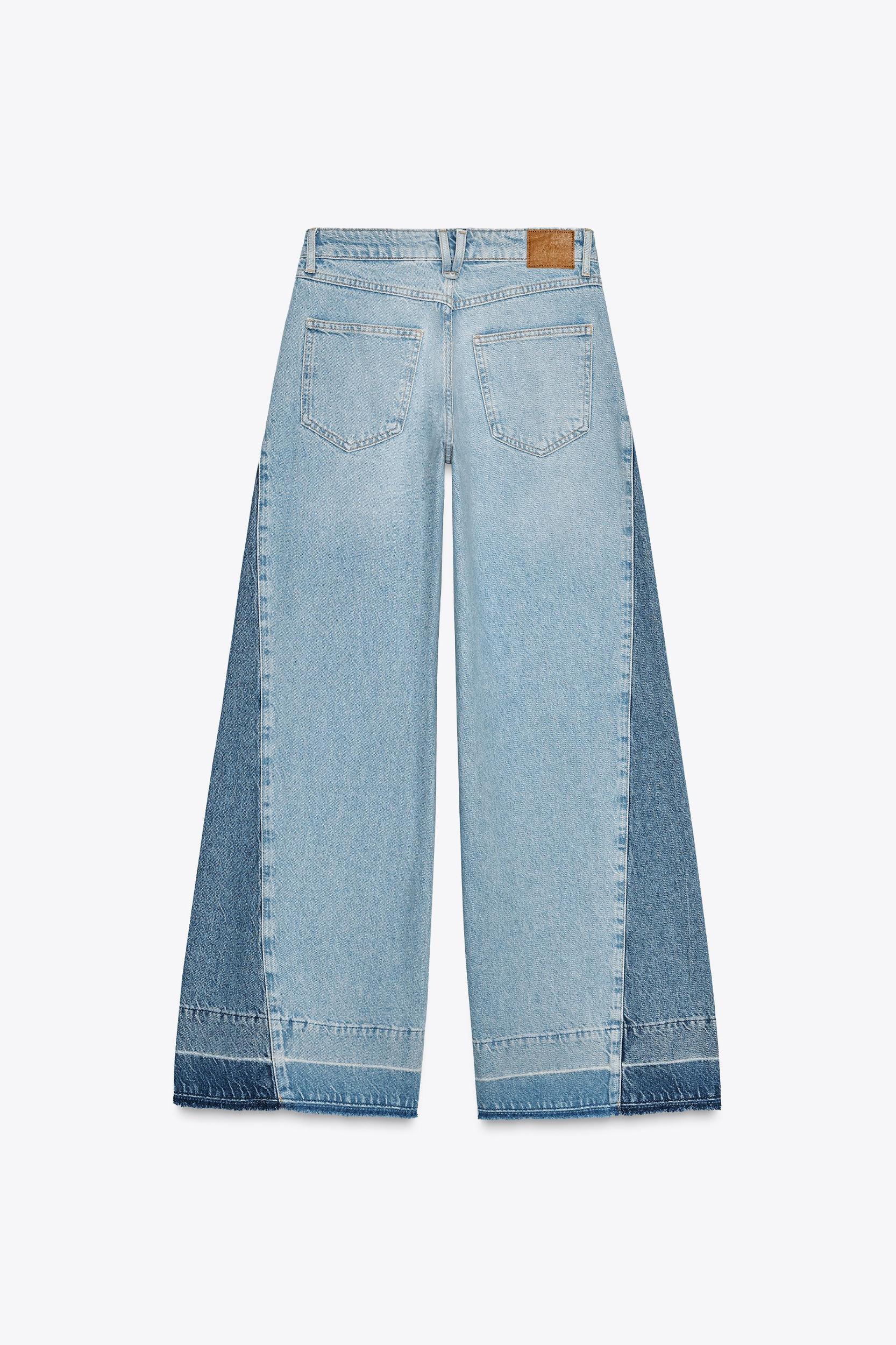 Z1975 CONTRAST MID-RISE WIDE LEG JEANS Product Image
