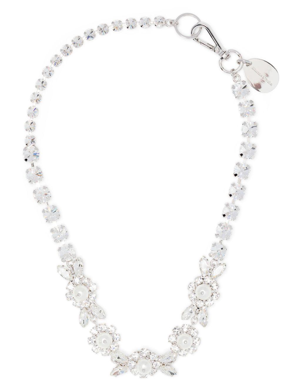 pearl & crystal daisy floret necklace Product Image