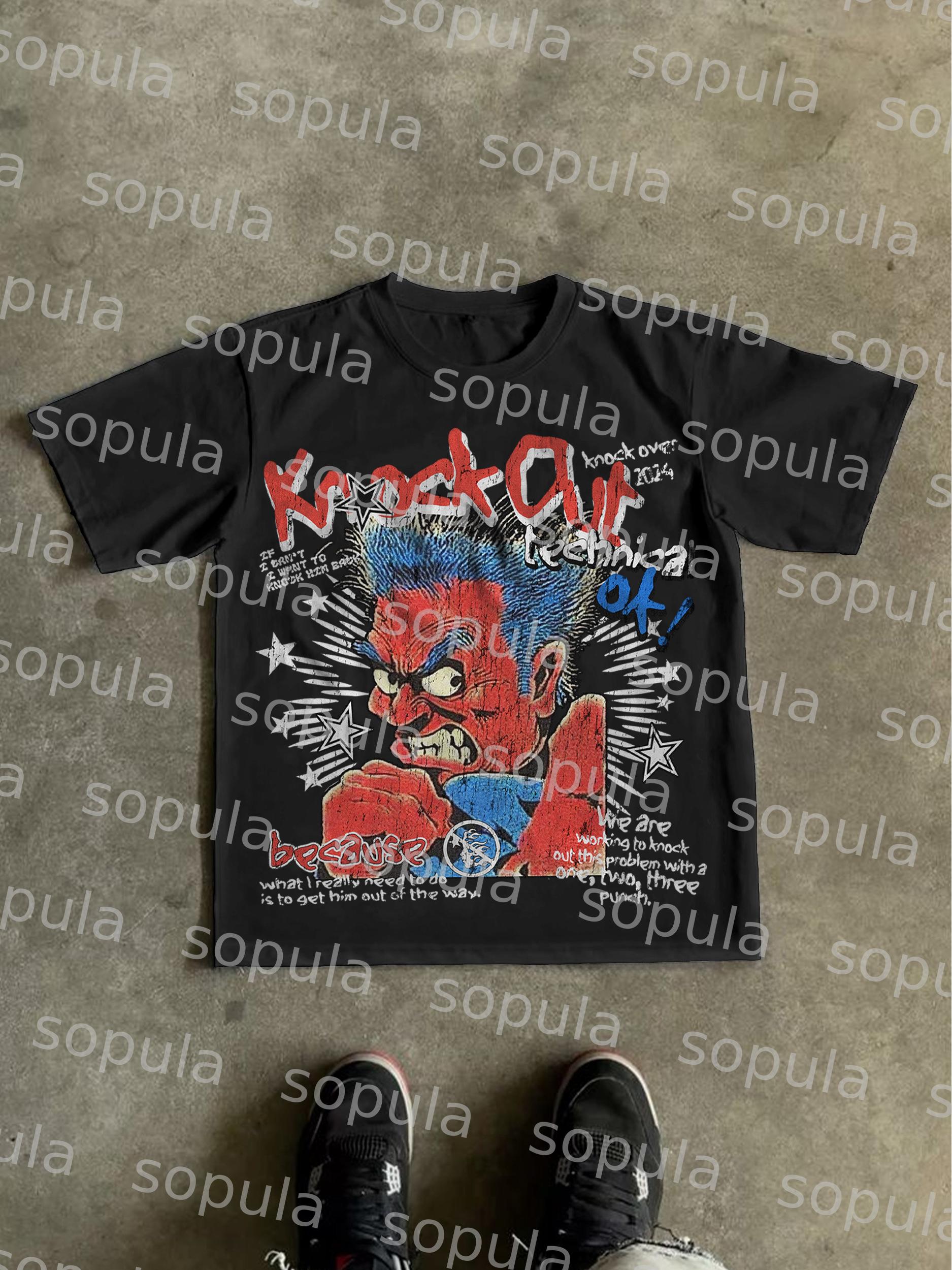 Sopula Knock Out Vintage Graphic Cotton T-Shirt Product Image