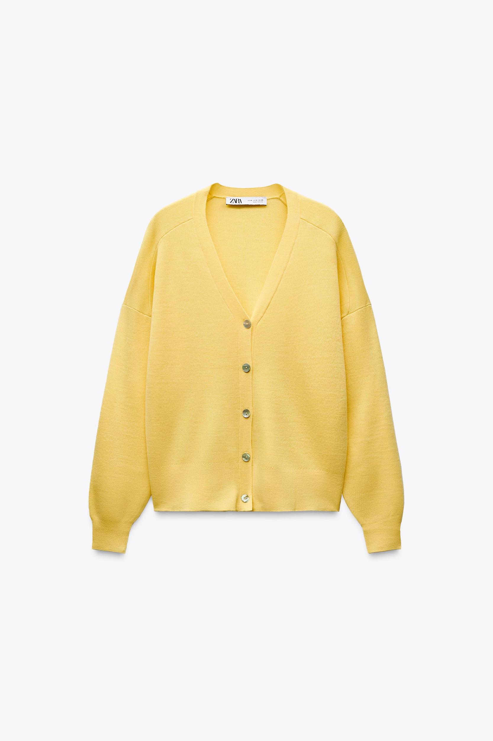 PLAIN KNIT WOOL CARDIGAN Product Image