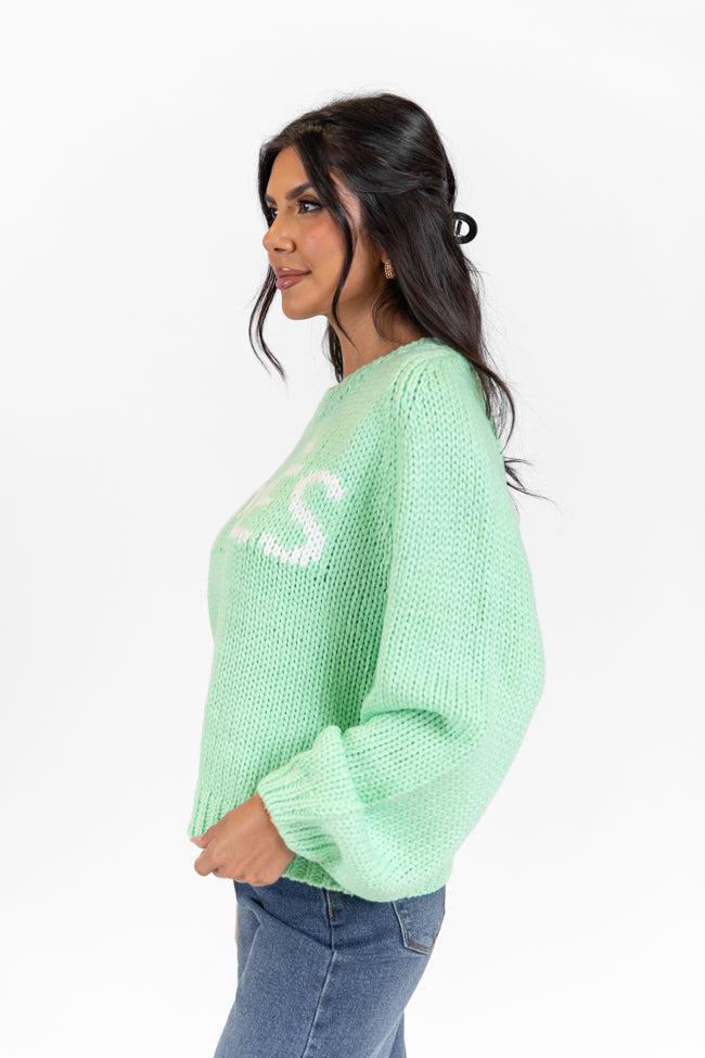 Apres Party Green Sweater Product Image