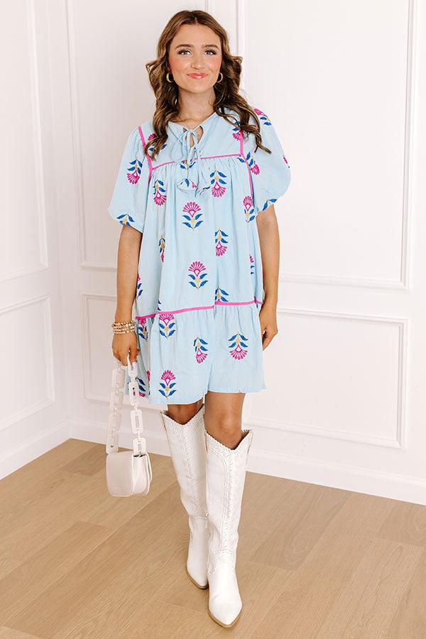 Joyful Bloom Floral Embroidered Mini Dress Product Image