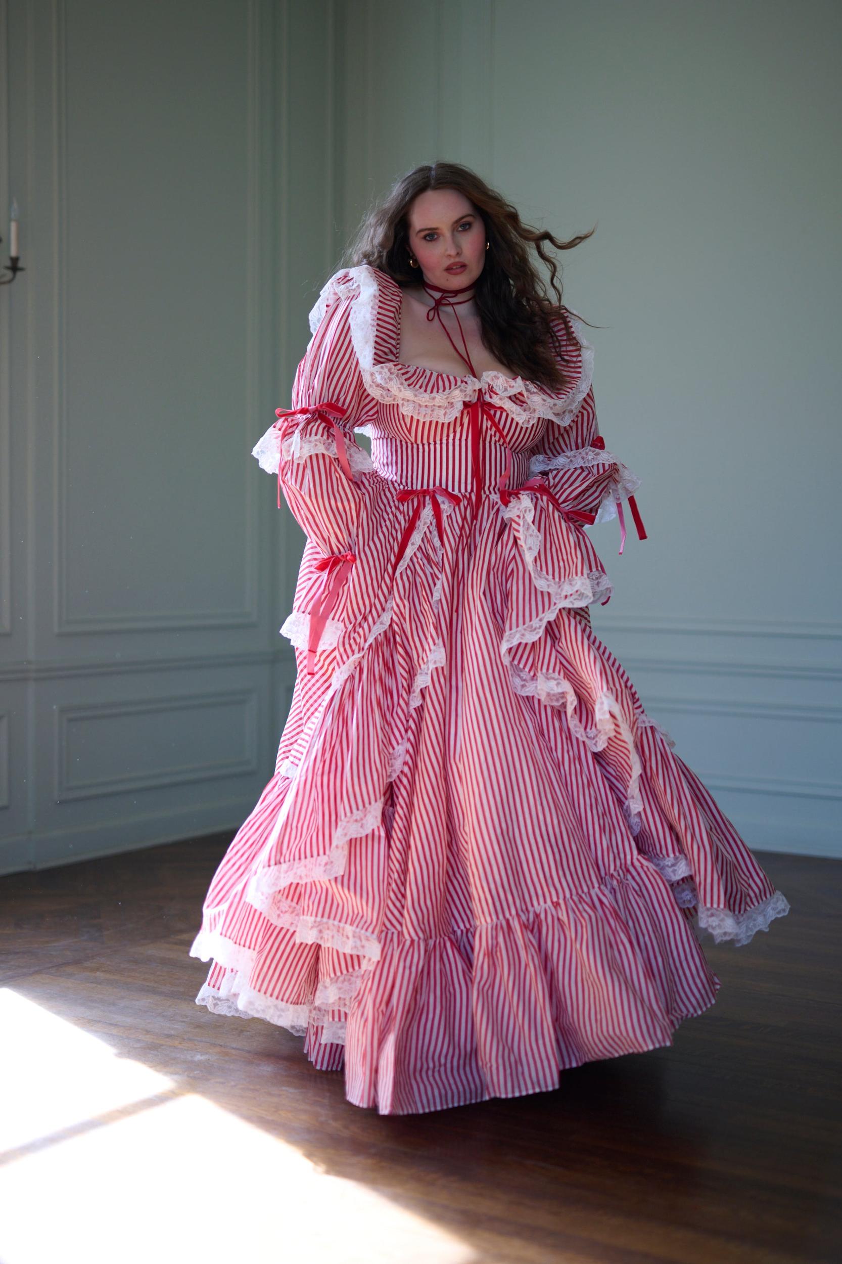 The Candy Stripe Waltz Gown Product Image
