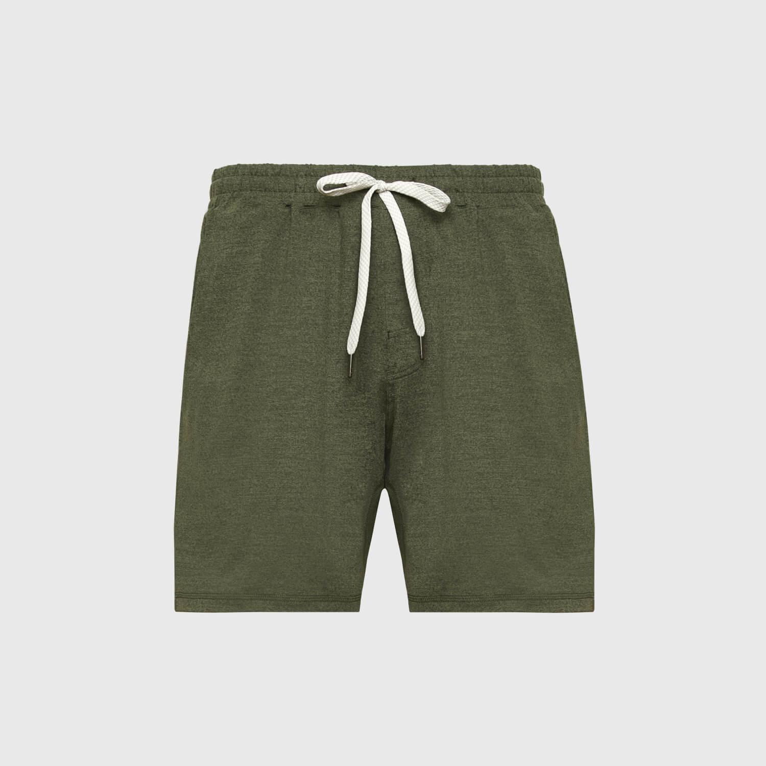 Dark Heather Military Green Active Comfort Shorts Product Image