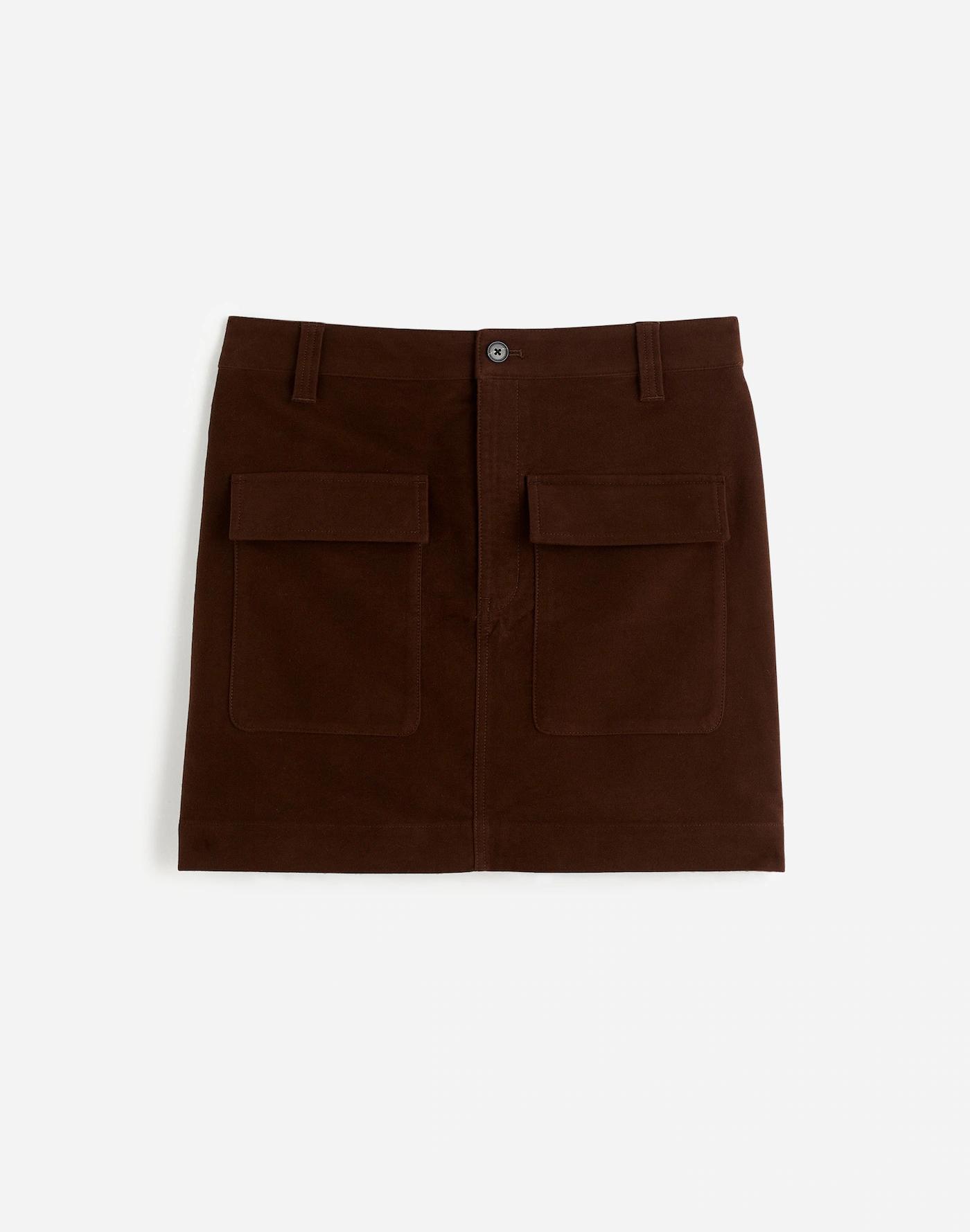 Utility Mini Skirt in Moleskin Product Image