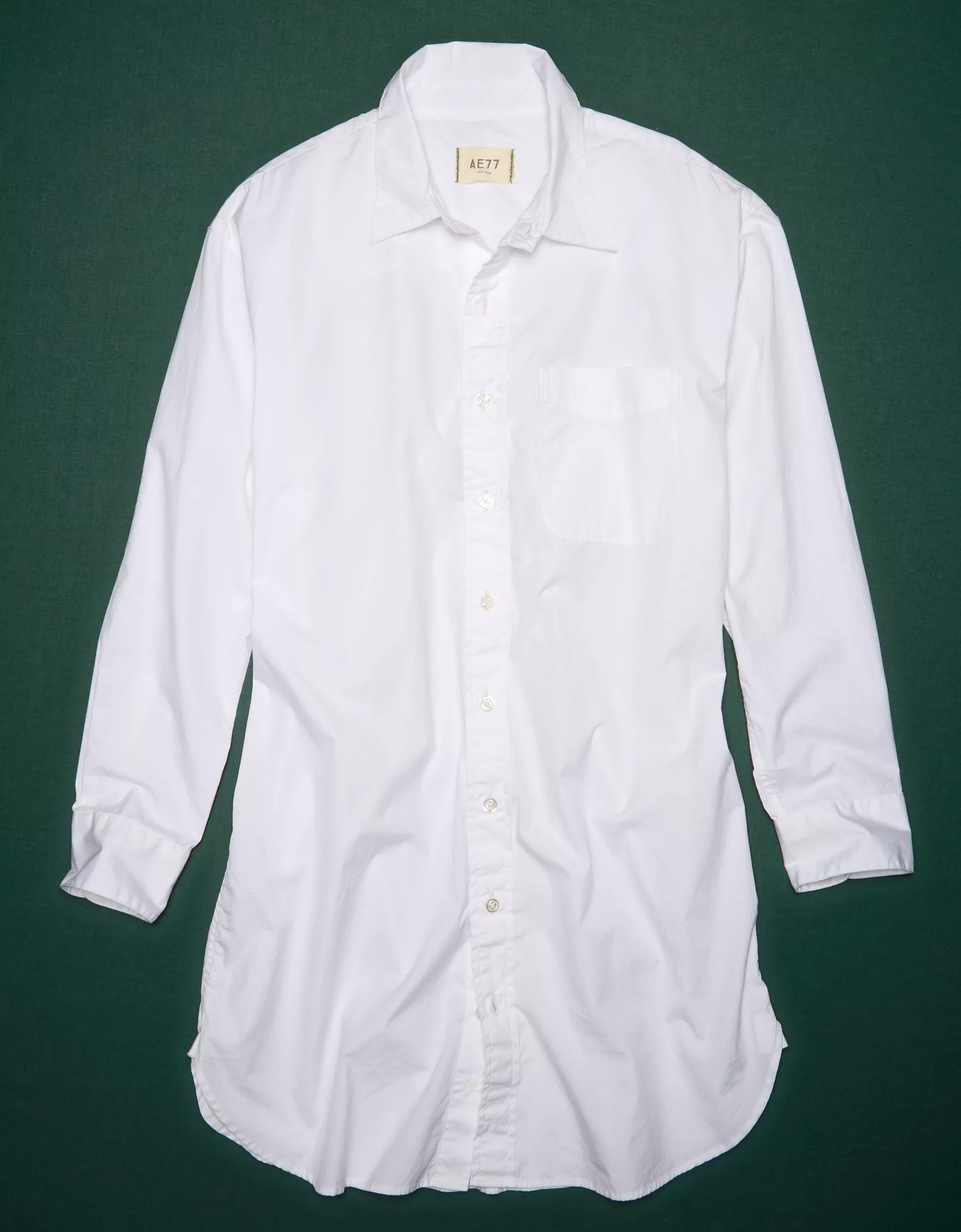 AE77 Premium Poplin Shirt Dress Product Image