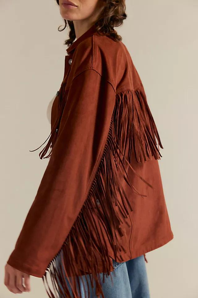 We The Free Fringe Out Vegan Suede Jacket Product Image