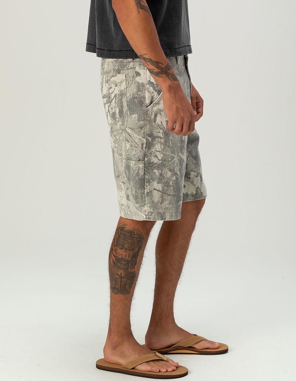 RSQ Mens Loose Twill Carpenter Shorts - LIGHT CAMO Product Image