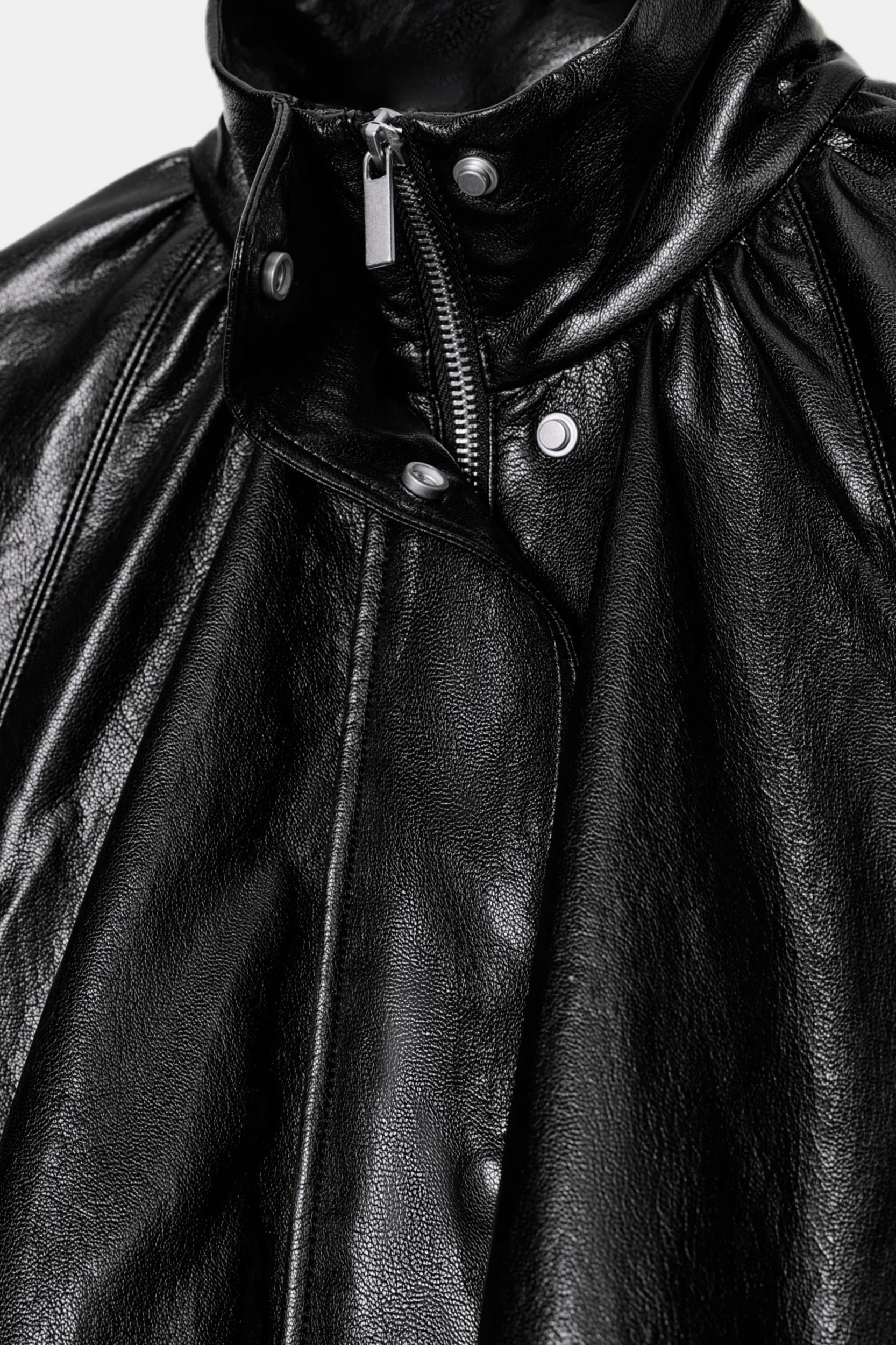 ZW COLLECTION FAUX LEATHER BOMBER JACKET Product Image